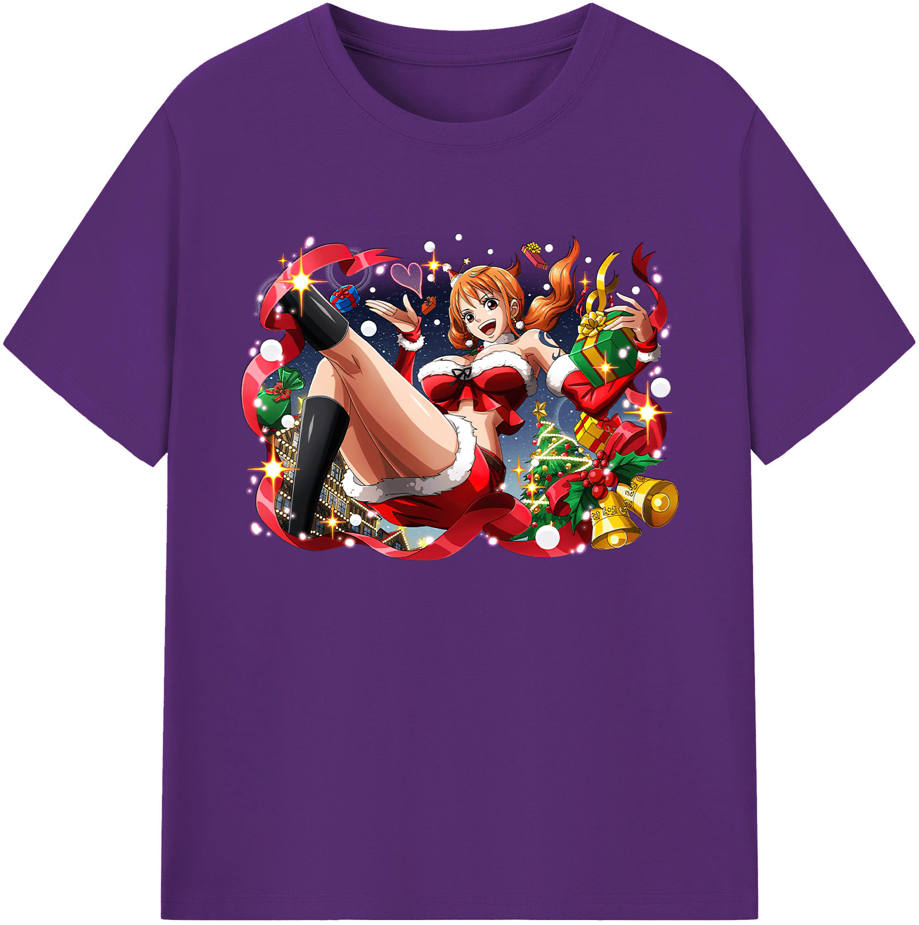 （画像用） ワンピース ナミ ONE PIECE Nami 綿100％ メンズ半袖Tシャツ｜肌触りやわらか＆通気性