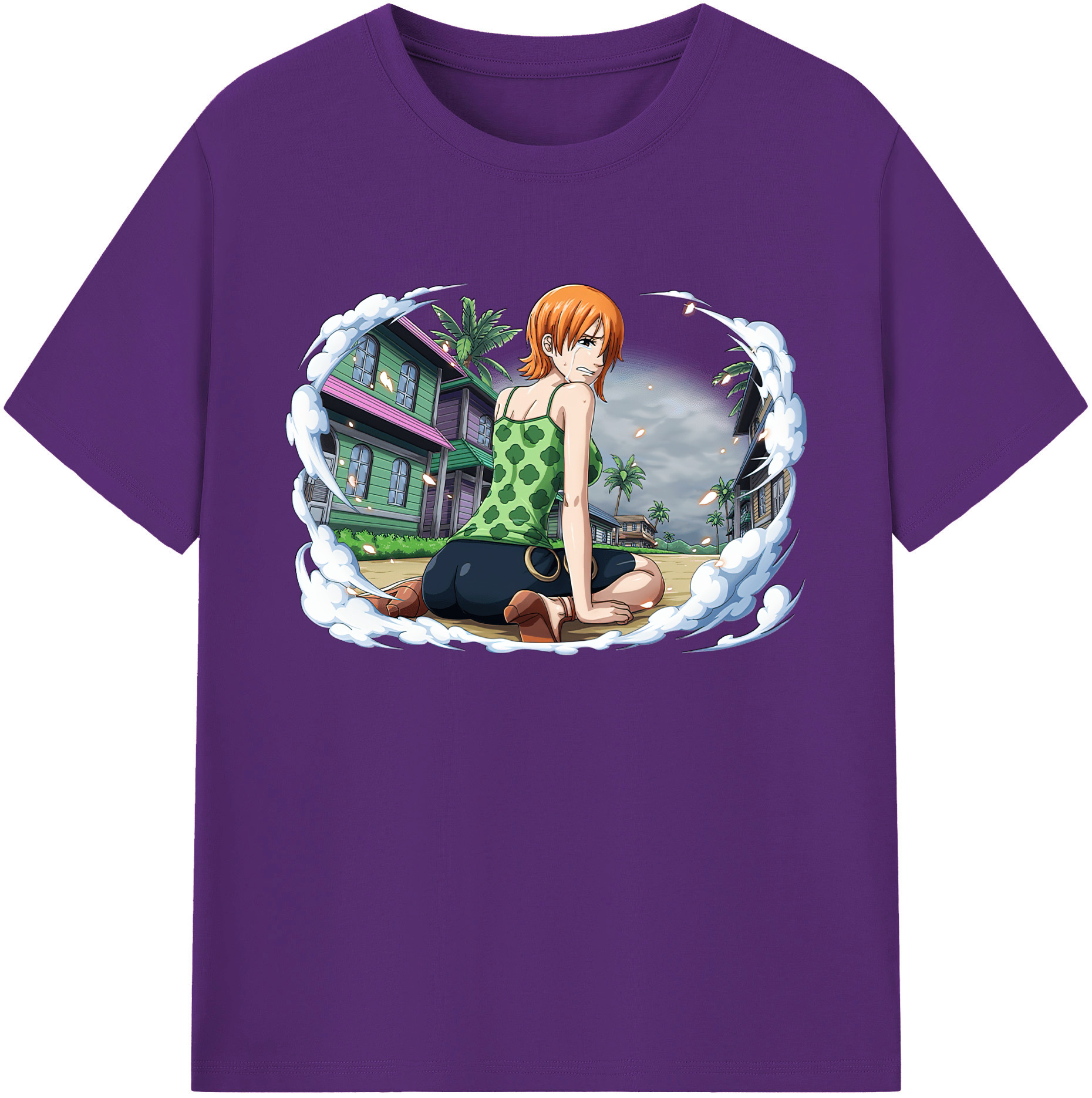 （画像用） ワンピース ナミ ONE PIECE Nami 綿100％ メンズ半袖Tシャツ｜肌触りやわらか＆通気性