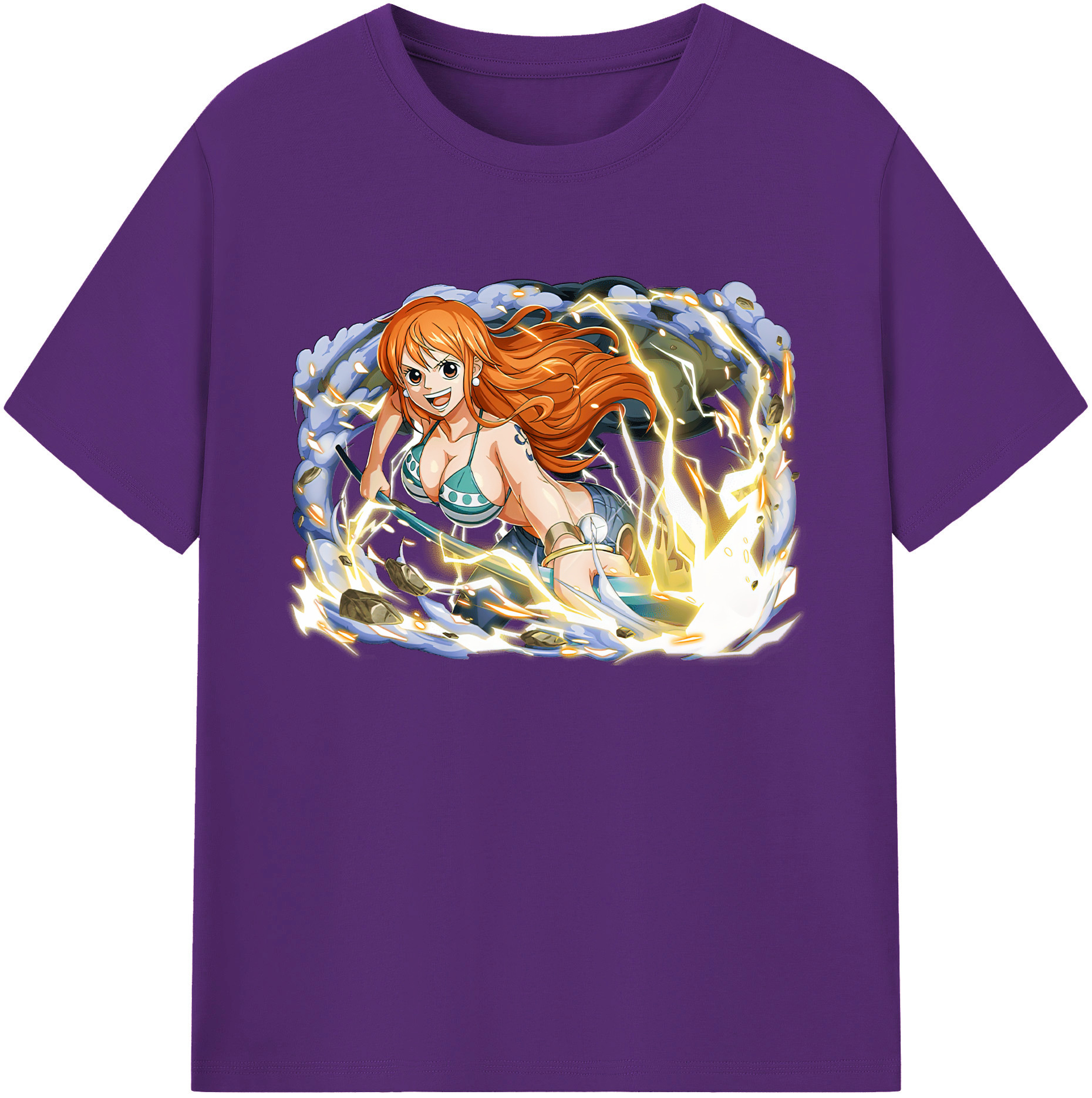 （画像用） ワンピース ナミ ONE PIECE Nami 綿100％ メンズ半袖Tシャツ｜肌触りやわらか＆通気性