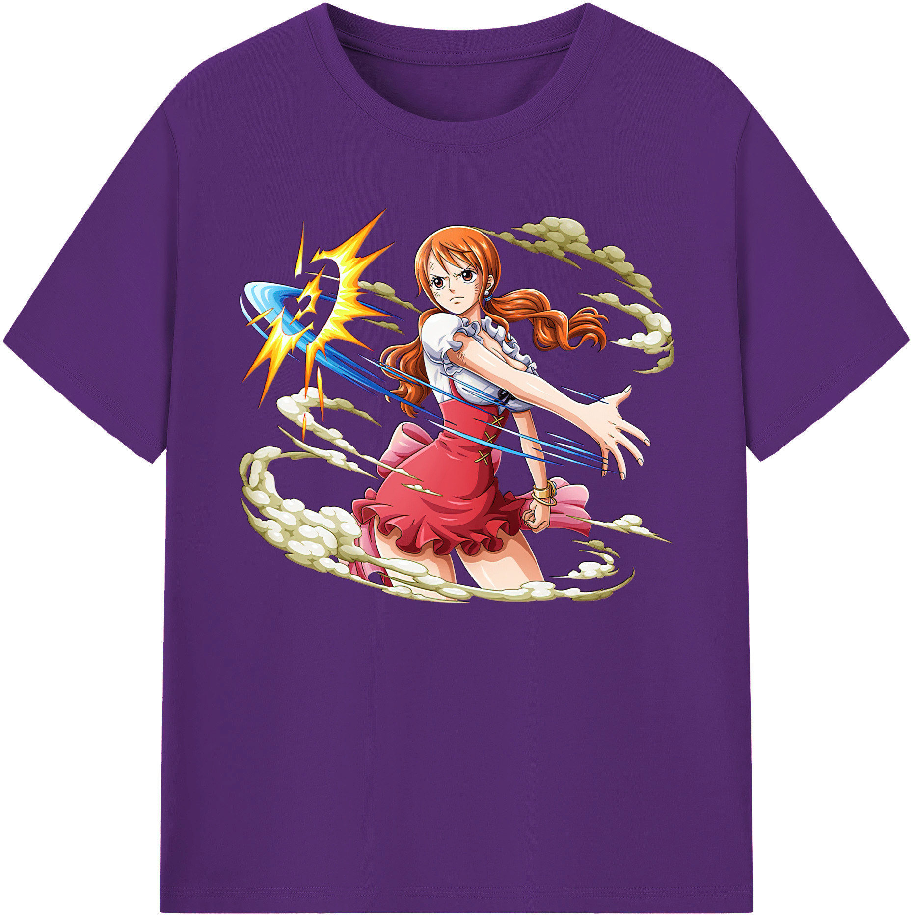 （画像用） ワンピース ナミ ONE PIECE Nami 綿100％ メンズ半袖Tシャツ｜肌触りやわらか＆通気性