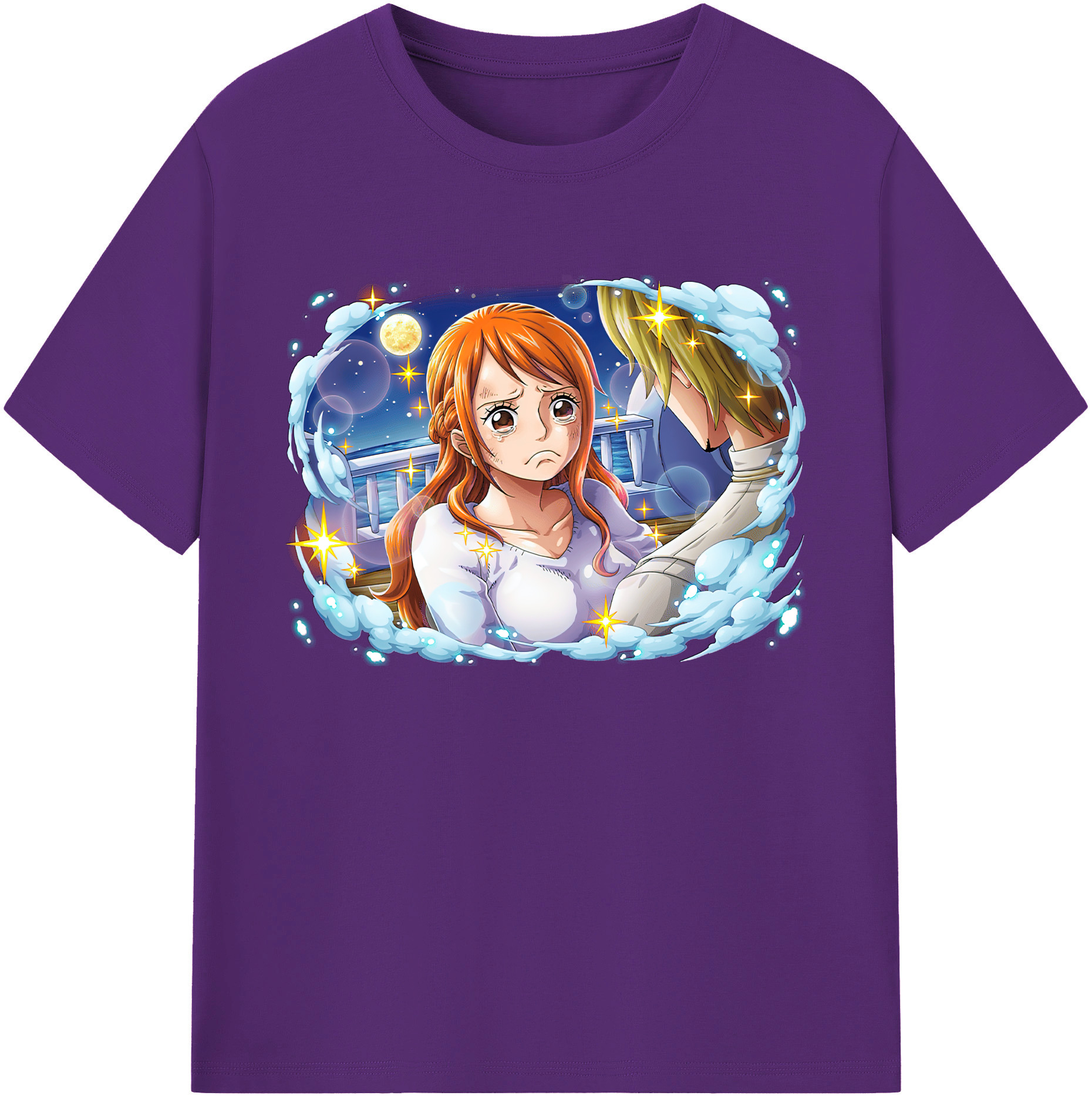 （画像用） ワンピース ナミ ONE PIECE Nami 綿100％ メンズ半袖Tシャツ｜肌触りやわらか＆通気性