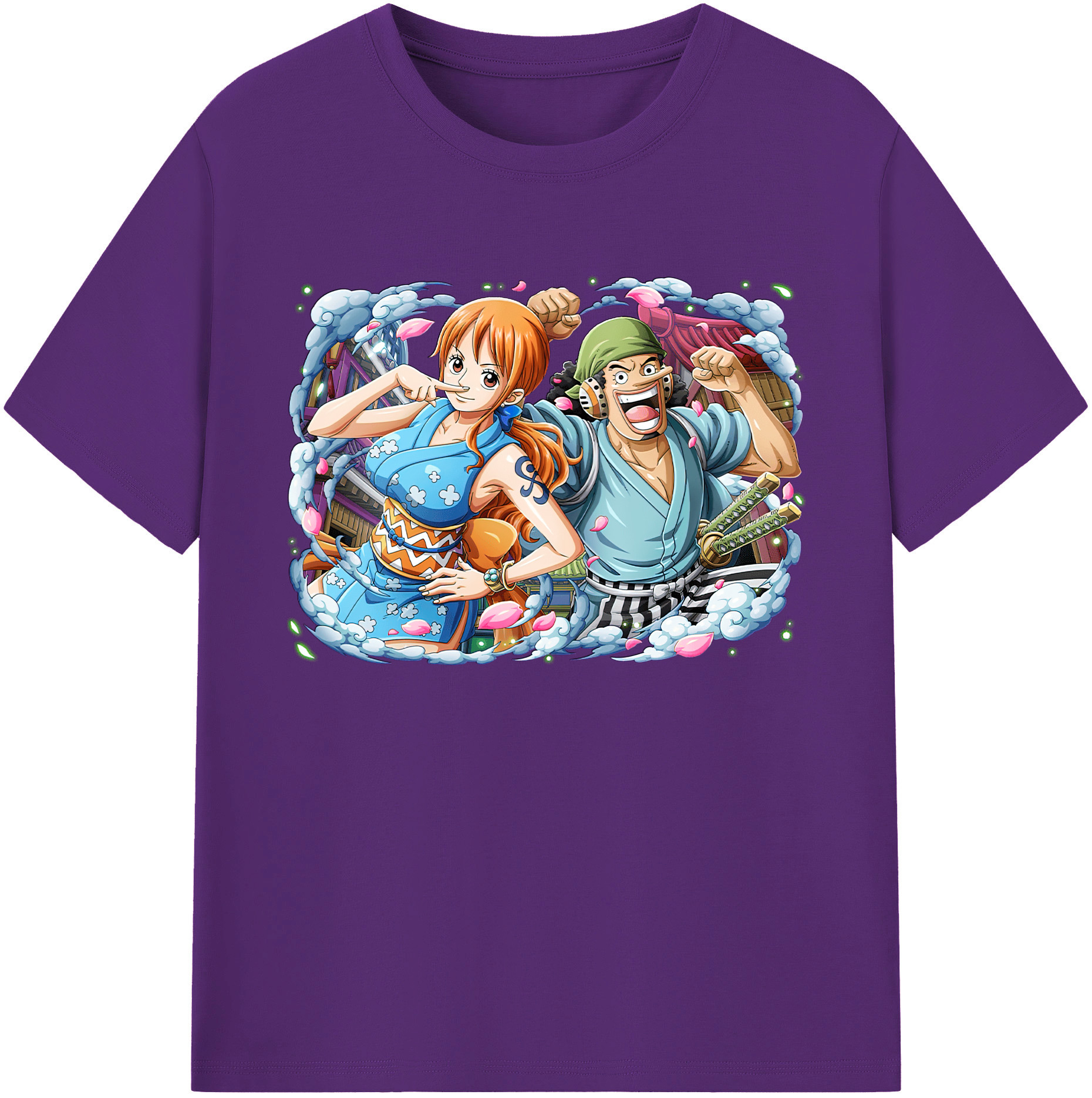 （画像用） ワンピース ナミ ONE PIECE Nami 綿100％ メンズ半袖Tシャツ｜肌触りやわらか＆通気性