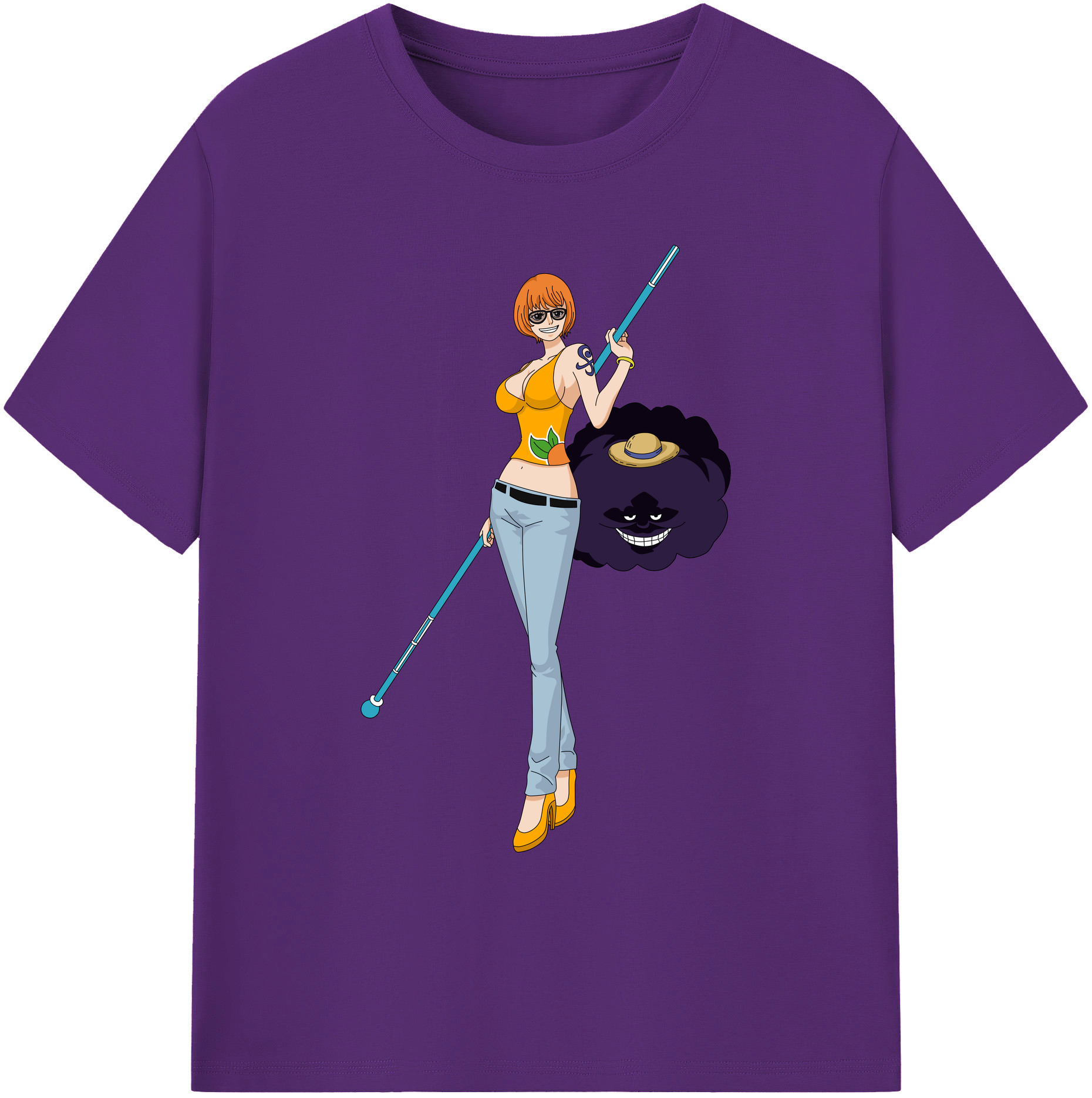 ワンピース ナミ ONE PIECE Nami 綿100％ メンズ半袖Tシャツ｜肌触りやわらか＆通気性