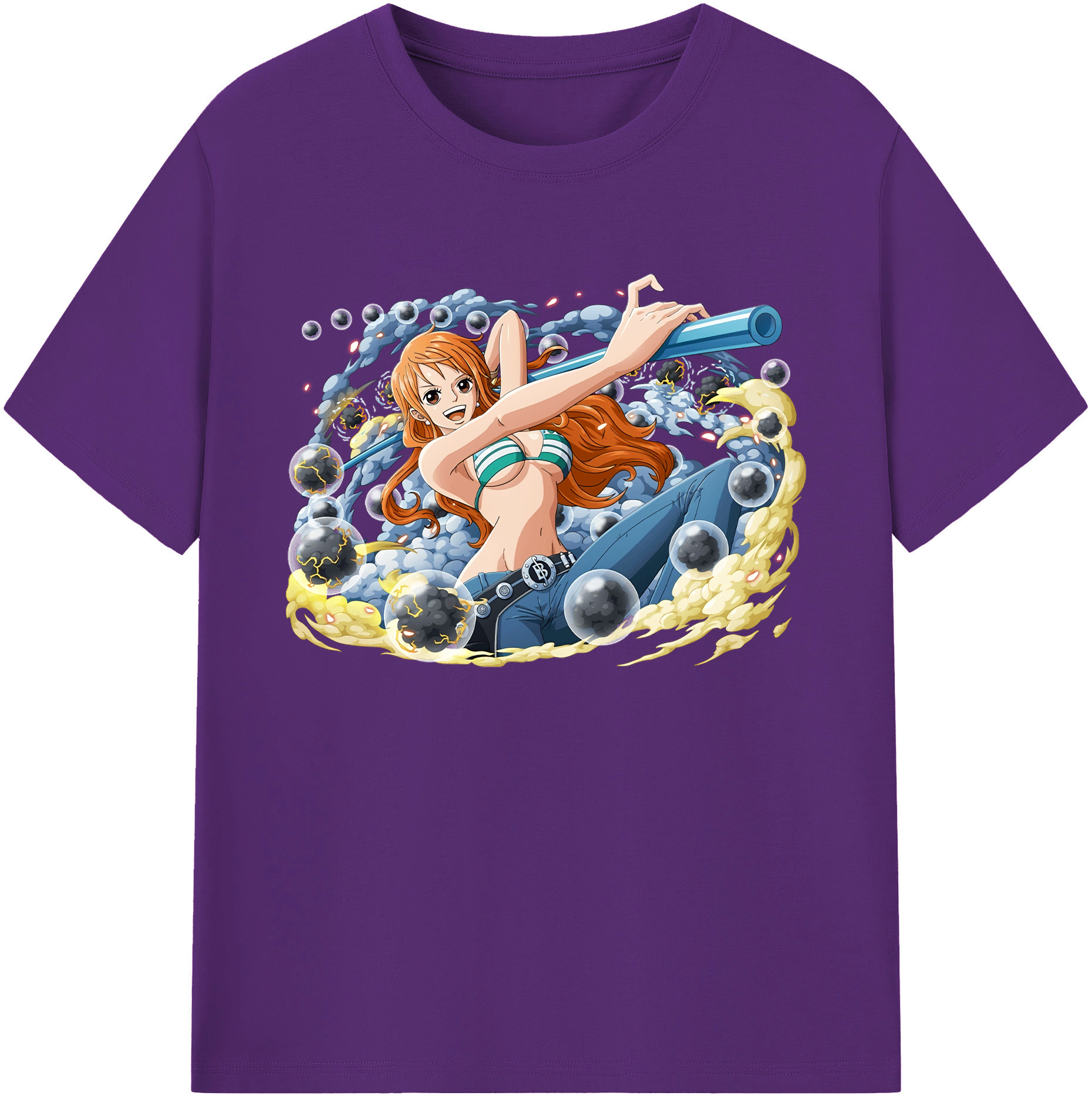 ワンピース ナミ ONE PIECE Nami 綿100％ メンズ半袖Tシャツ｜肌触りやわらか＆通気性
