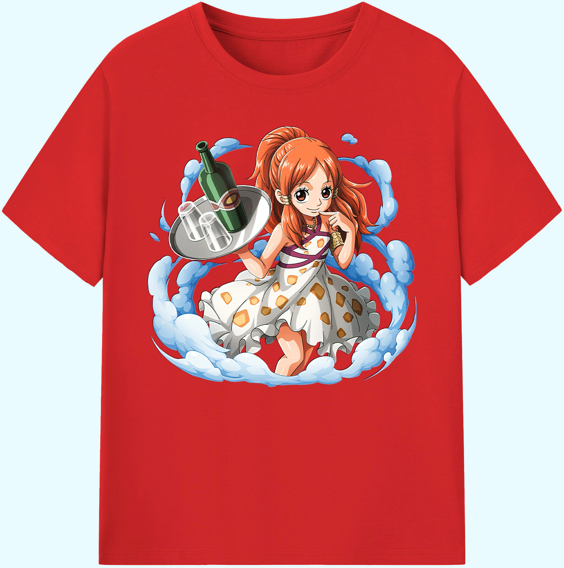 （画像用） ワンピース ナミ ONE PIECE Nami 綿100％ メンズ半袖Tシャツ｜肌触りやわらか＆通気性