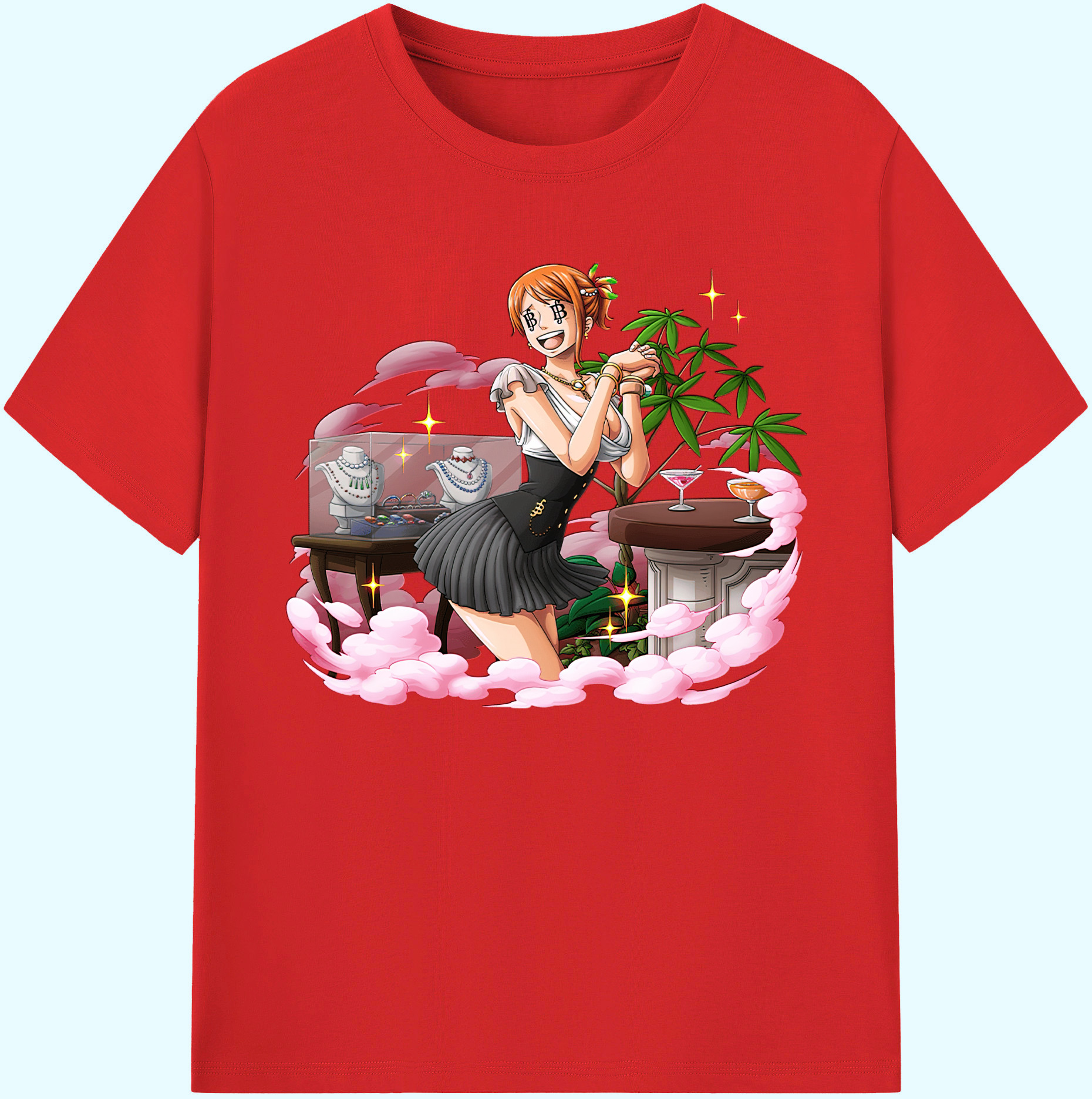 （画像用） ワンピース ナミ ONE PIECE Nami 綿100％ メンズ半袖Tシャツ｜肌触りやわらか＆通気性