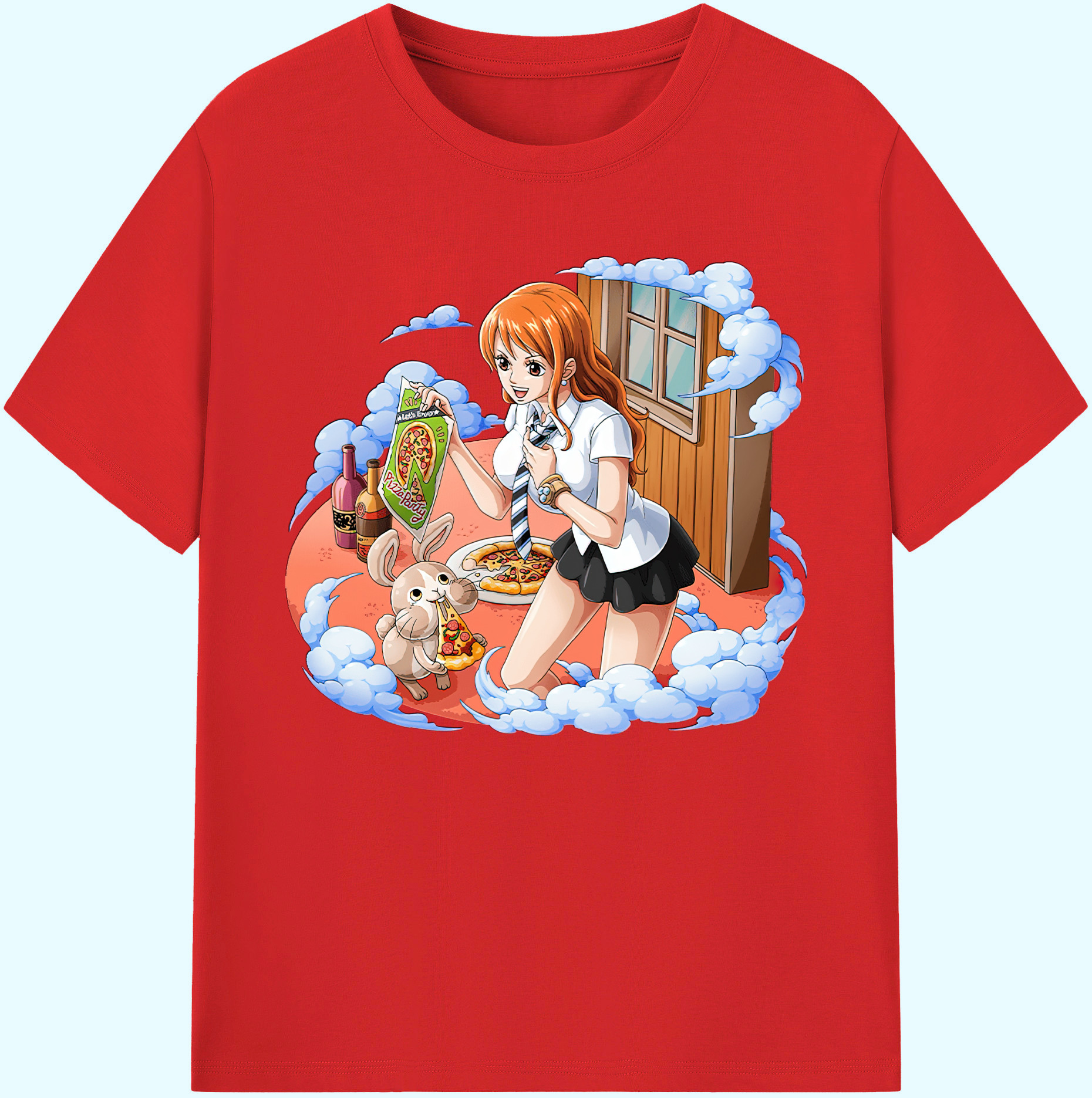 （画像用） ワンピース ナミ ONE PIECE Nami 綿100％ メンズ半袖Tシャツ｜肌触りやわらか＆通気性