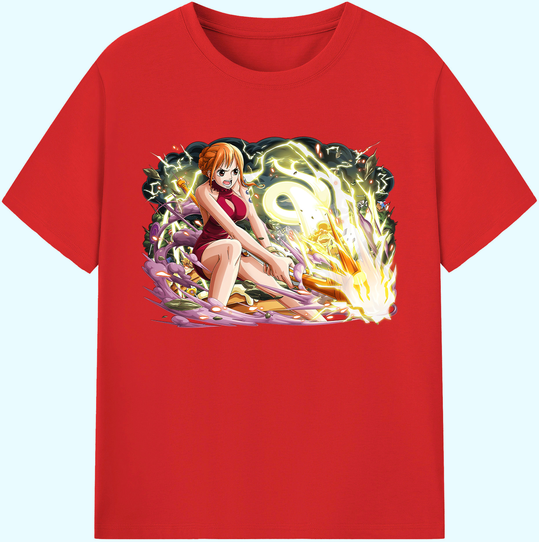 ワンピース ナミ ONE PIECE Nami 綿100％ メンズ半袖Tシャツ｜肌触りやわらか＆通気性