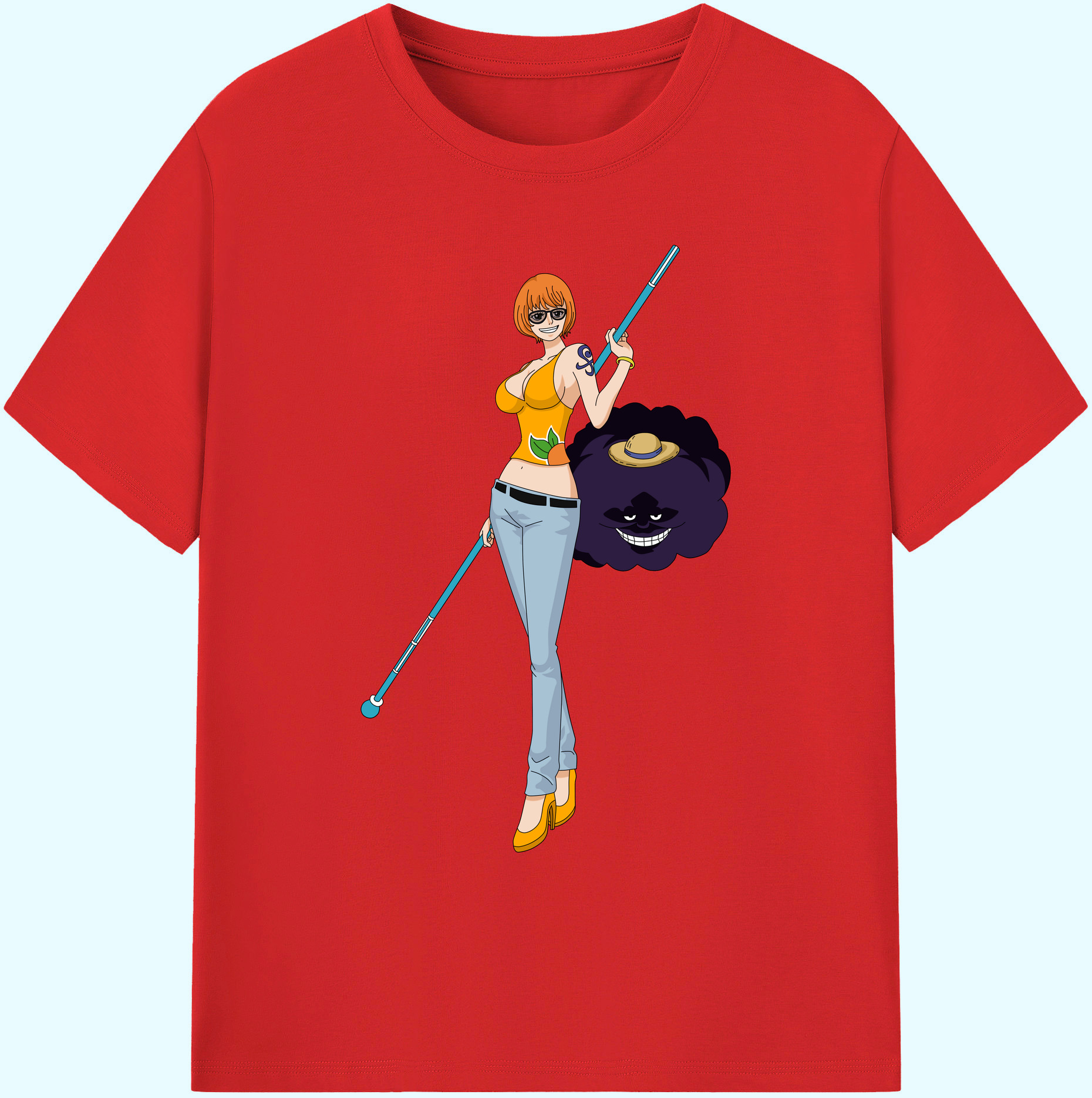ワンピース ナミ ONE PIECE Nami 綿100％ メンズ半袖Tシャツ｜肌触りやわらか＆通気性