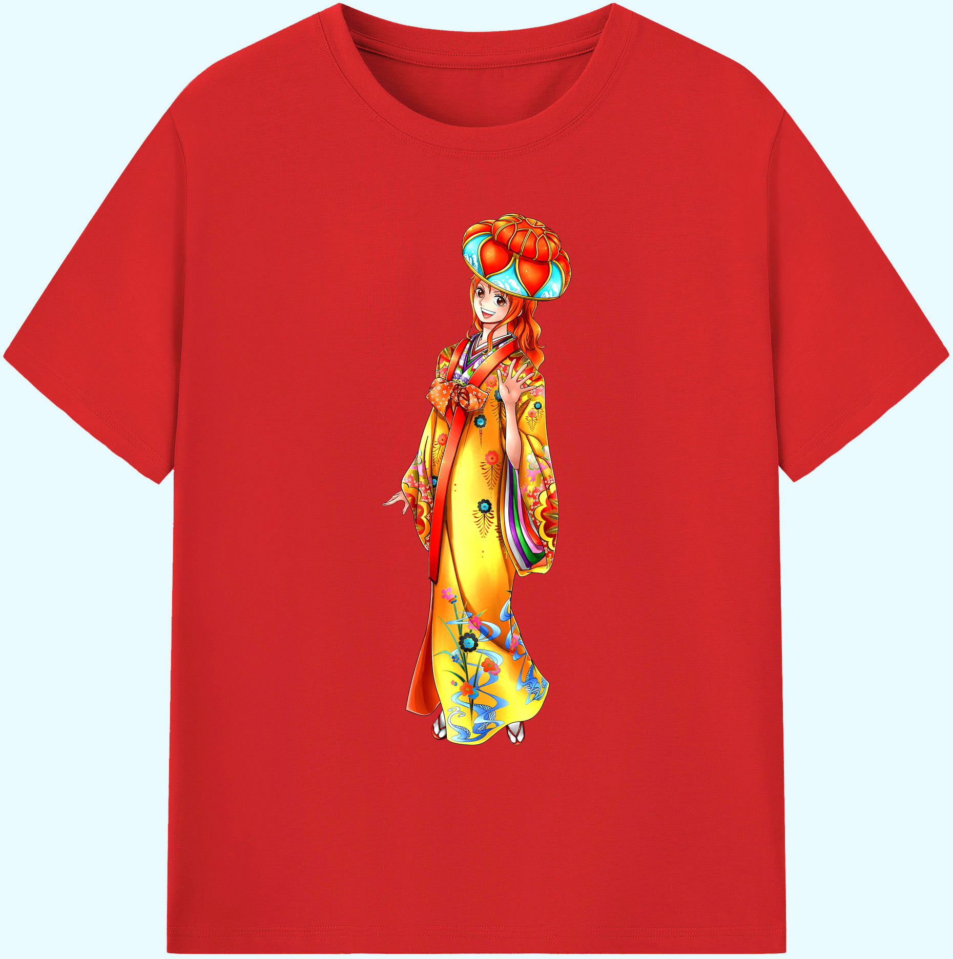 ワンピース ナミ ONE PIECE Nami 綿100％ メンズ半袖Tシャツ｜肌触りやわらか＆通気性