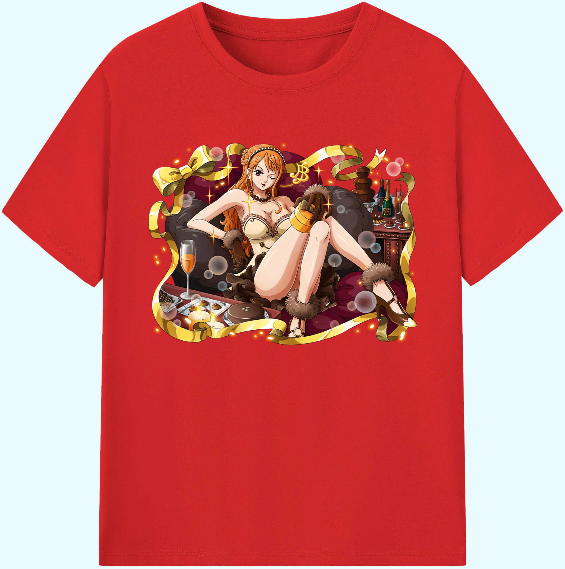 ワンピース ナミ ONE PIECE Nami 綿100％ メンズ半袖Tシャツ｜肌触りやわらか＆通気性