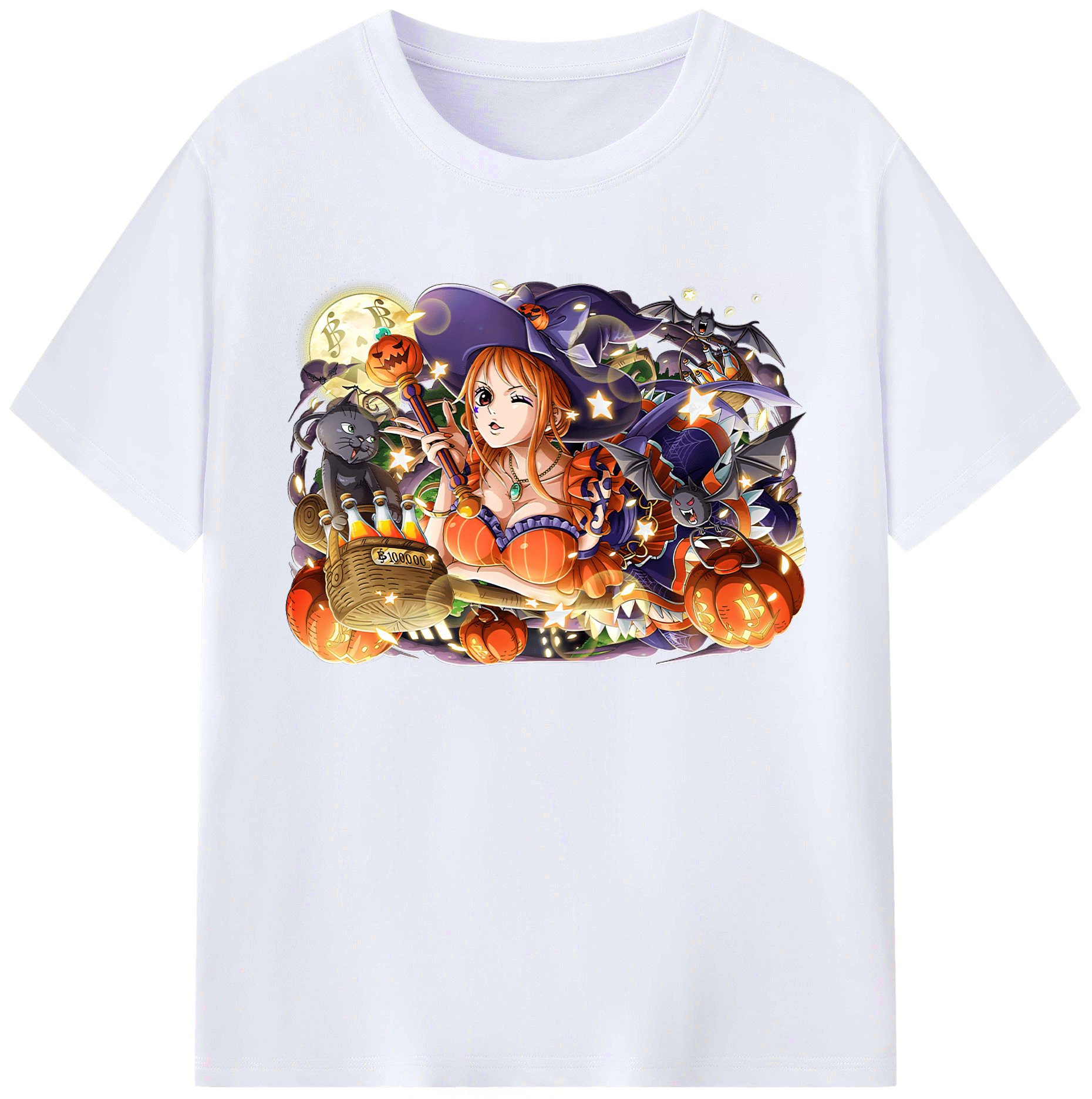 （画像用） ワンピース ナミ ONE PIECE Nami 綿100％ メンズ半袖Tシャツ｜肌触りやわらか＆通気性