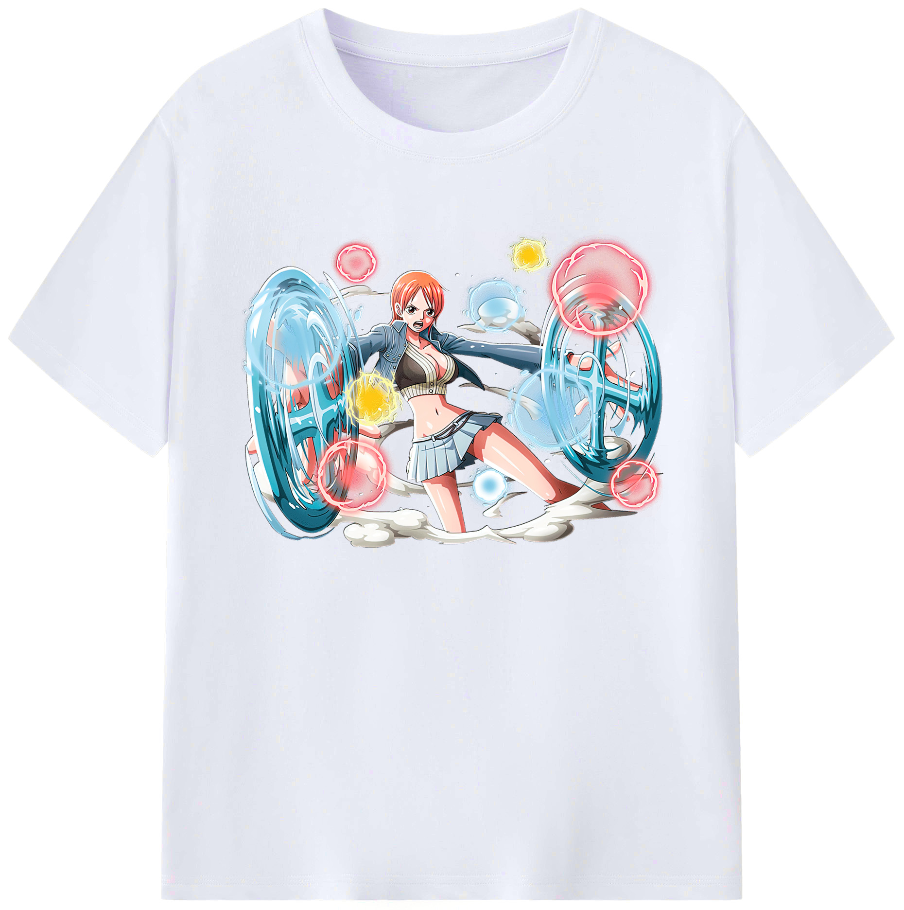 （画像用） ワンピース ナミ ONE PIECE Nami 綿100％ メンズ半袖Tシャツ｜肌触りやわらか＆通気性