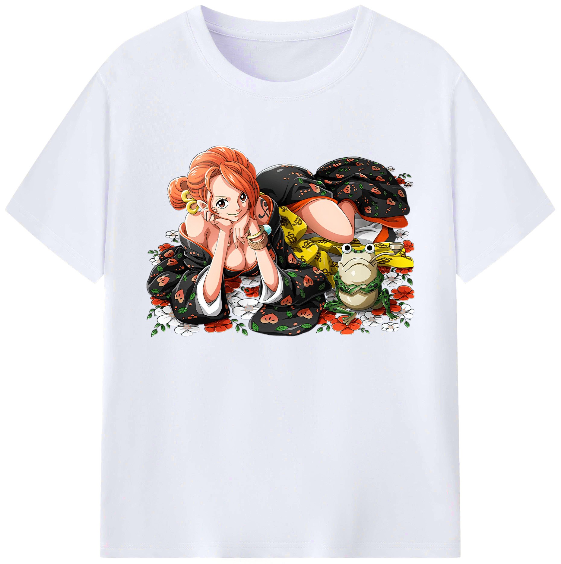 （画像用） ワンピース ナミ ONE PIECE Nami 綿100％ メンズ半袖Tシャツ｜肌触りやわらか＆通気性