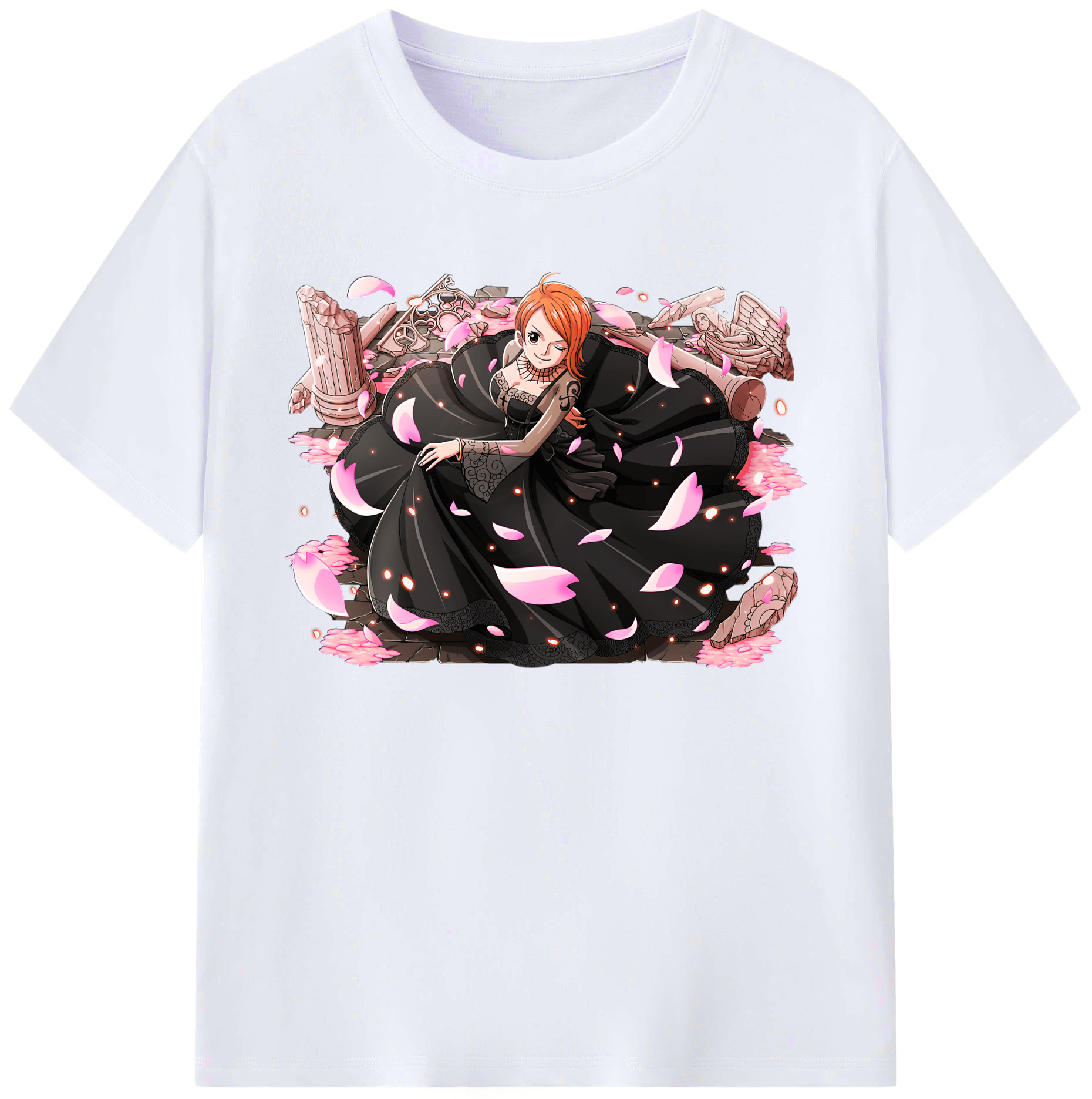 （画像用） ワンピース ナミ ONE PIECE Nami 綿100％ メンズ半袖Tシャツ｜肌触りやわらか＆通気性