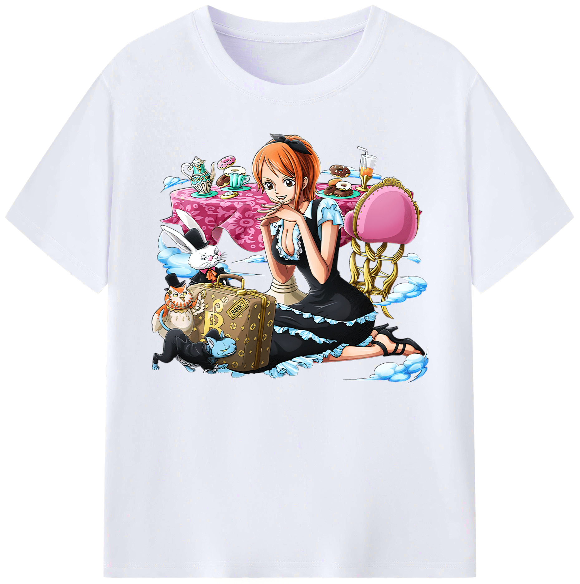 （画像用） ワンピース ナミ ONE PIECE Nami 綿100％ メンズ半袖Tシャツ｜肌触りやわらか＆通気性