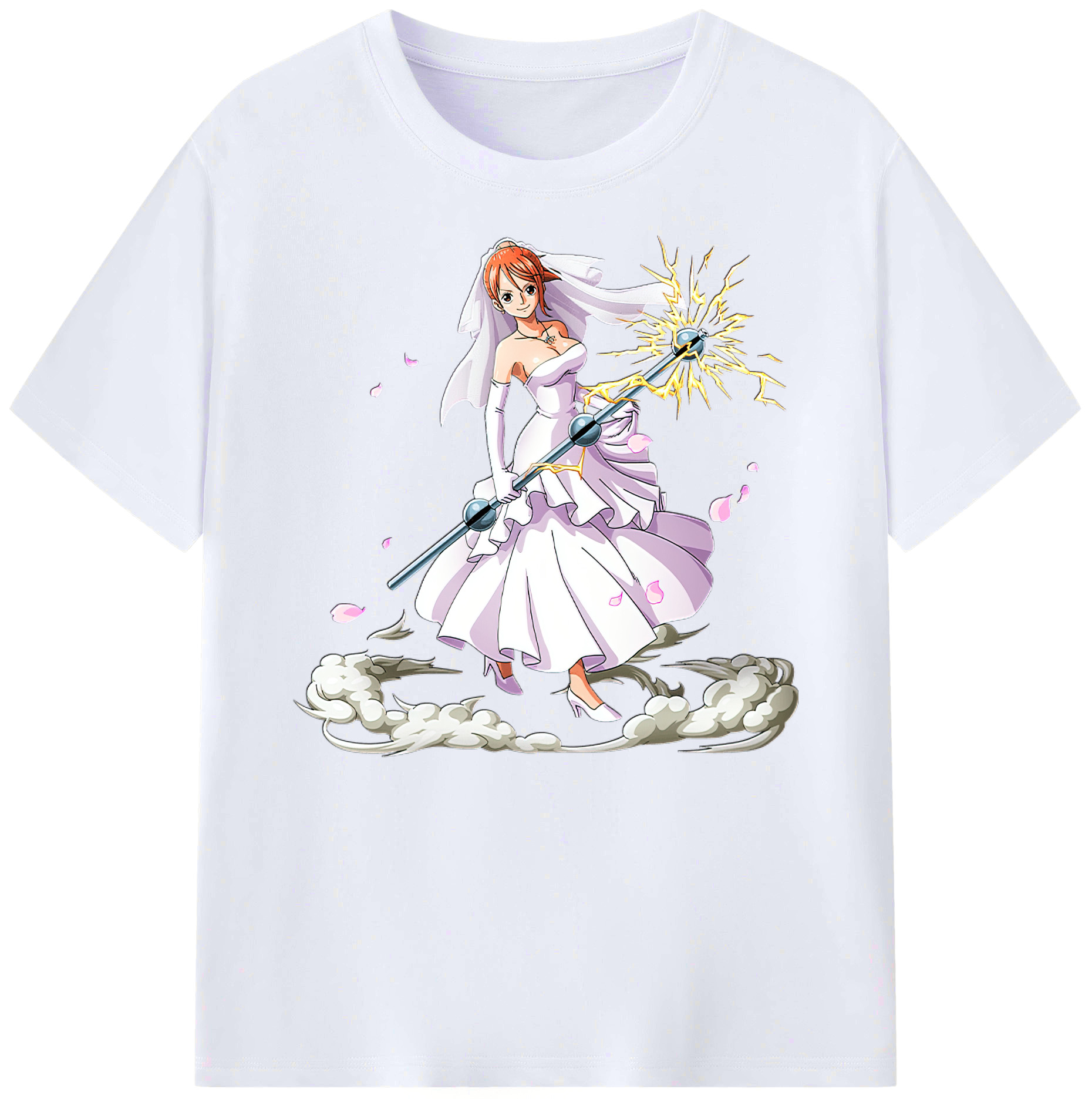 （画像用） ワンピース ナミ ONE PIECE Nami 綿100％ メンズ半袖Tシャツ｜肌触りやわらか＆通気性