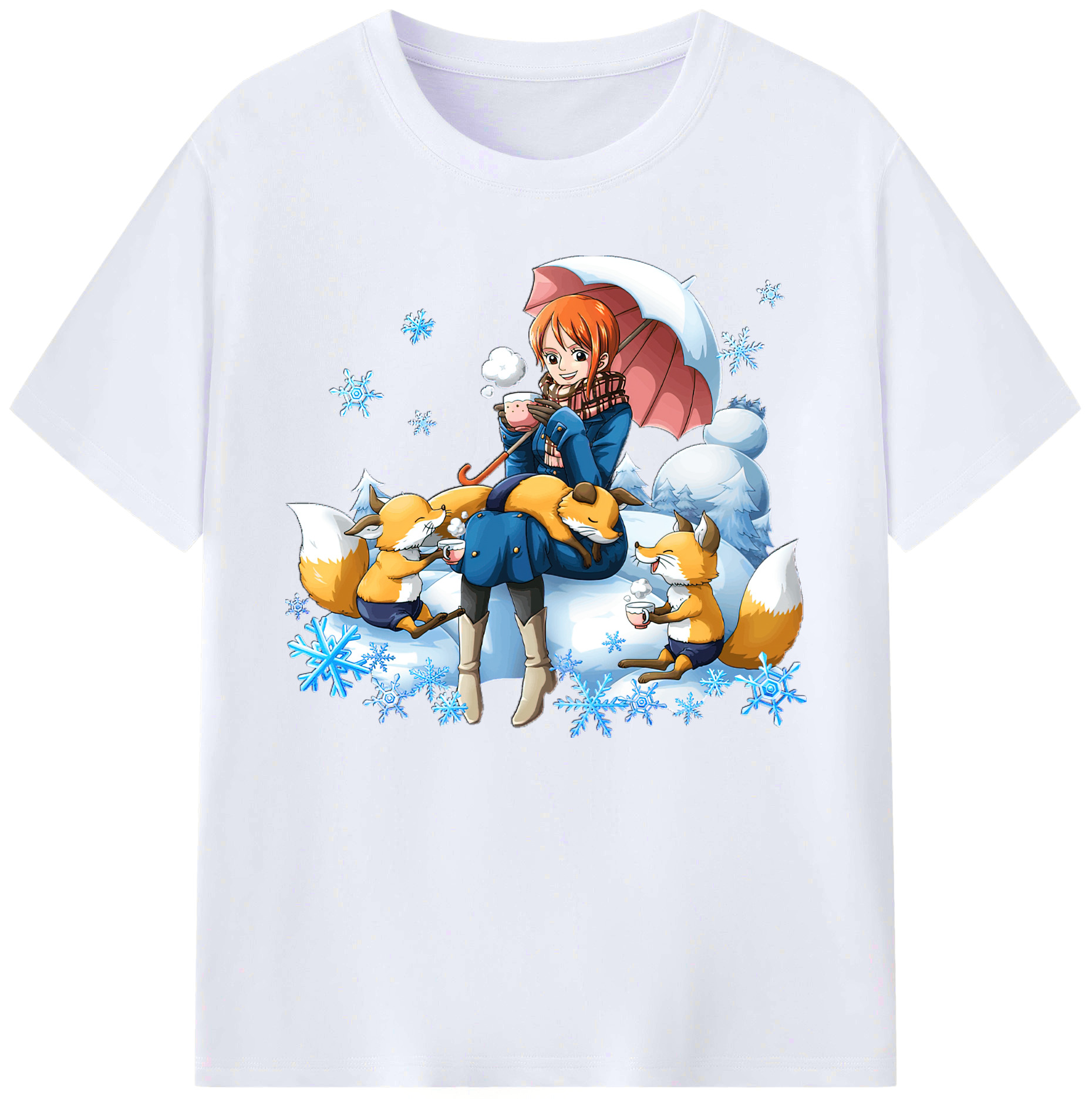 （画像用） ワンピース ナミ ONE PIECE Nami 綿100％ メンズ半袖Tシャツ｜肌触りやわらか＆通気性
