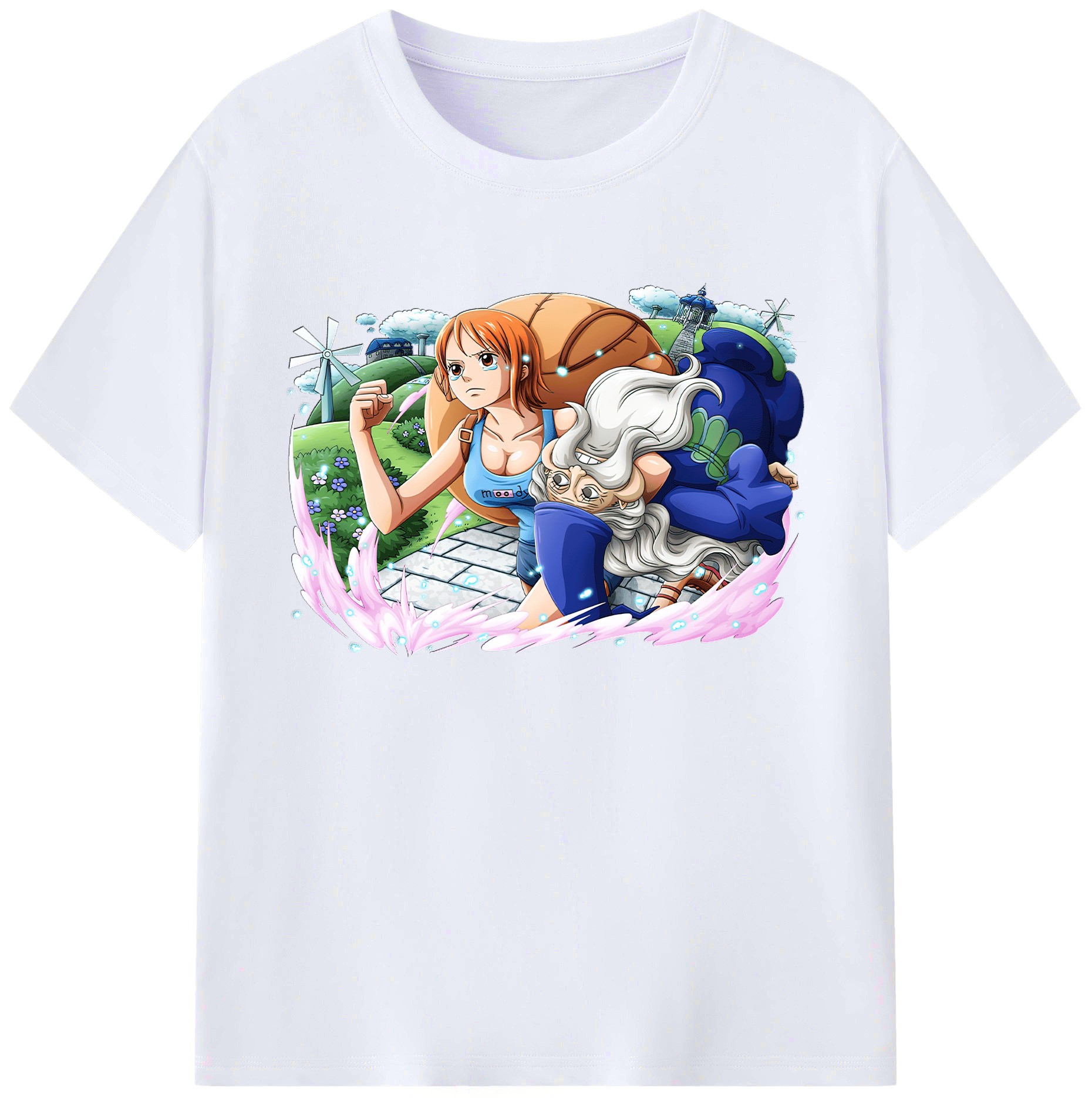 （画像用） ワンピース ナミ ONE PIECE Nami 綿100％ メンズ半袖Tシャツ｜肌触りやわらか＆通気性