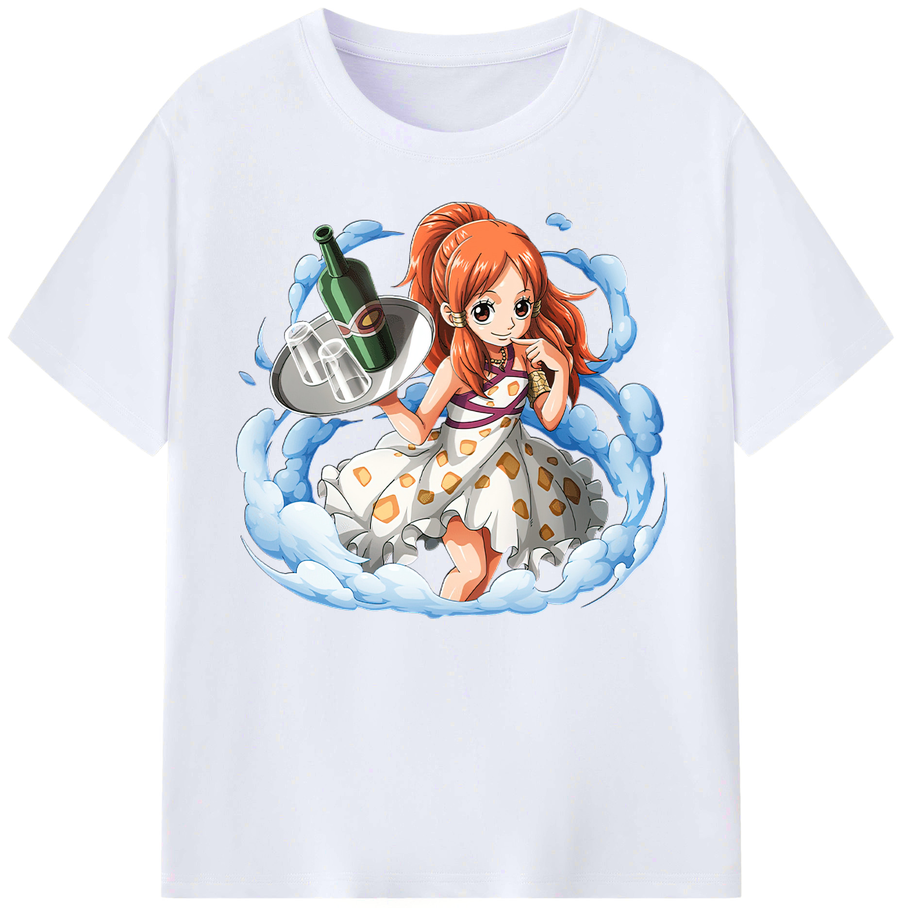 （画像用） ワンピース ナミ ONE PIECE Nami 綿100％ メンズ半袖Tシャツ｜肌触りやわらか＆通気性