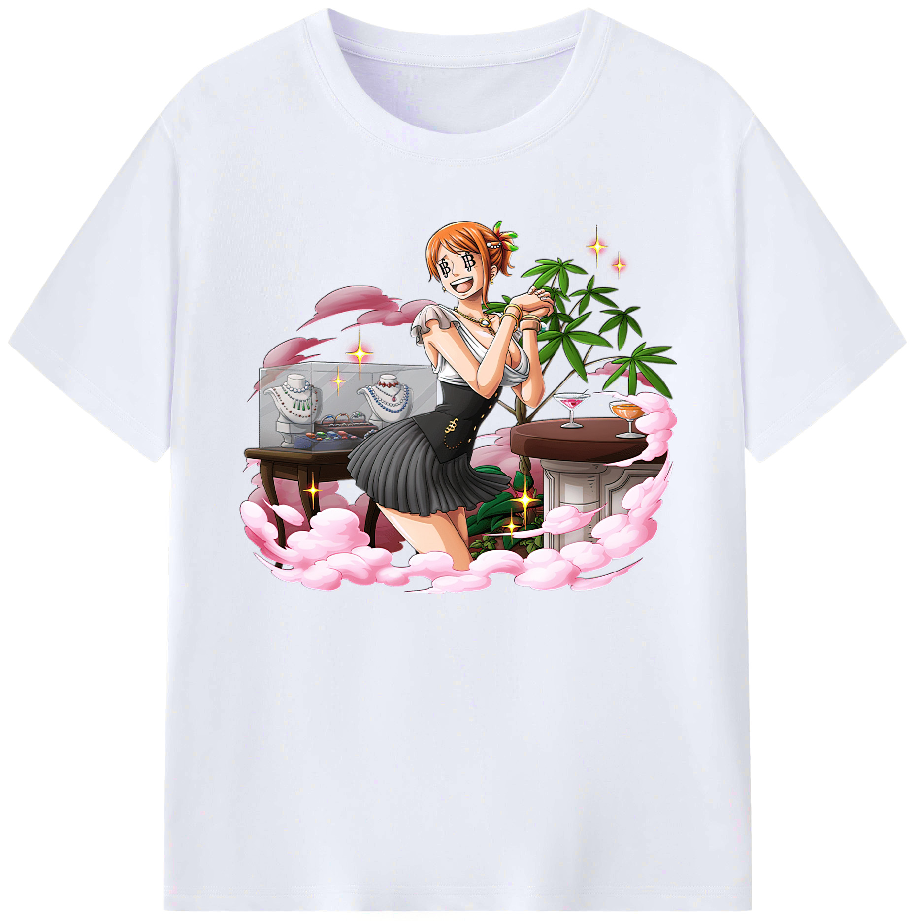 （画像用） ワンピース ナミ ONE PIECE Nami 綿100％ メンズ半袖Tシャツ｜肌触りやわらか＆通気性