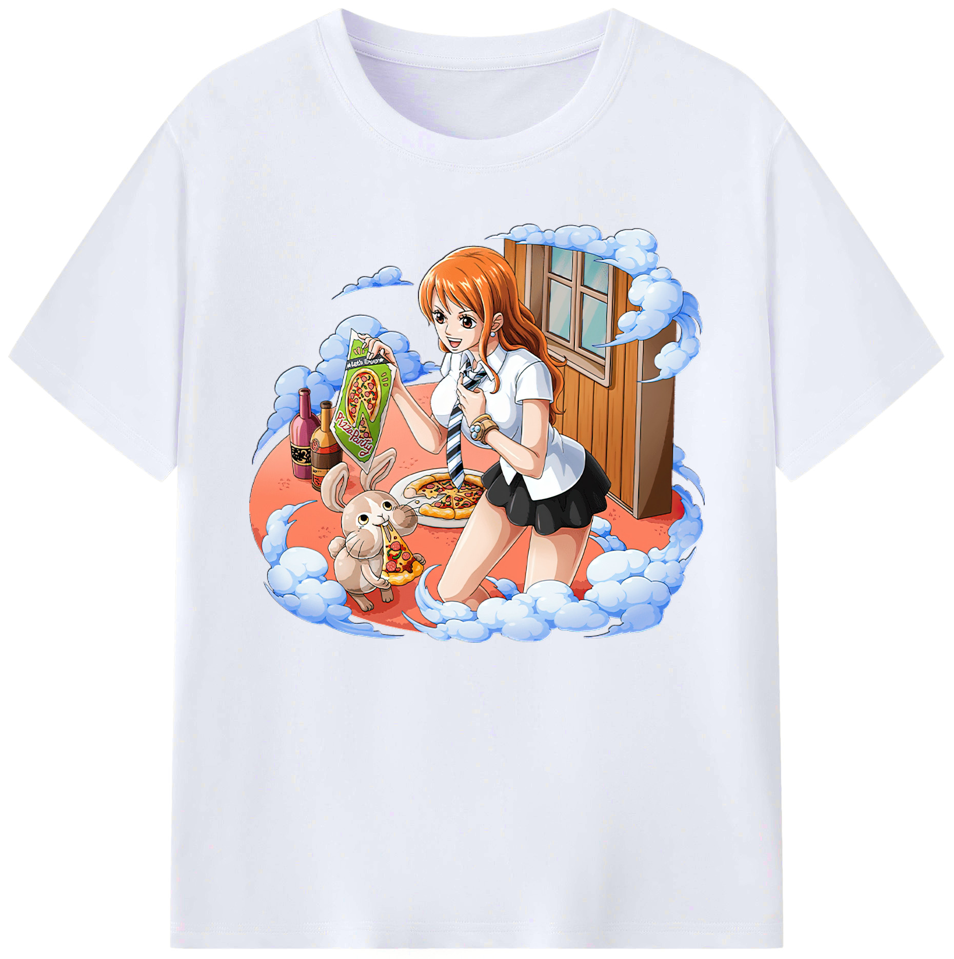 （画像用） ワンピース ナミ ONE PIECE Nami 綿100％ メンズ半袖Tシャツ｜肌触りやわらか＆通気性