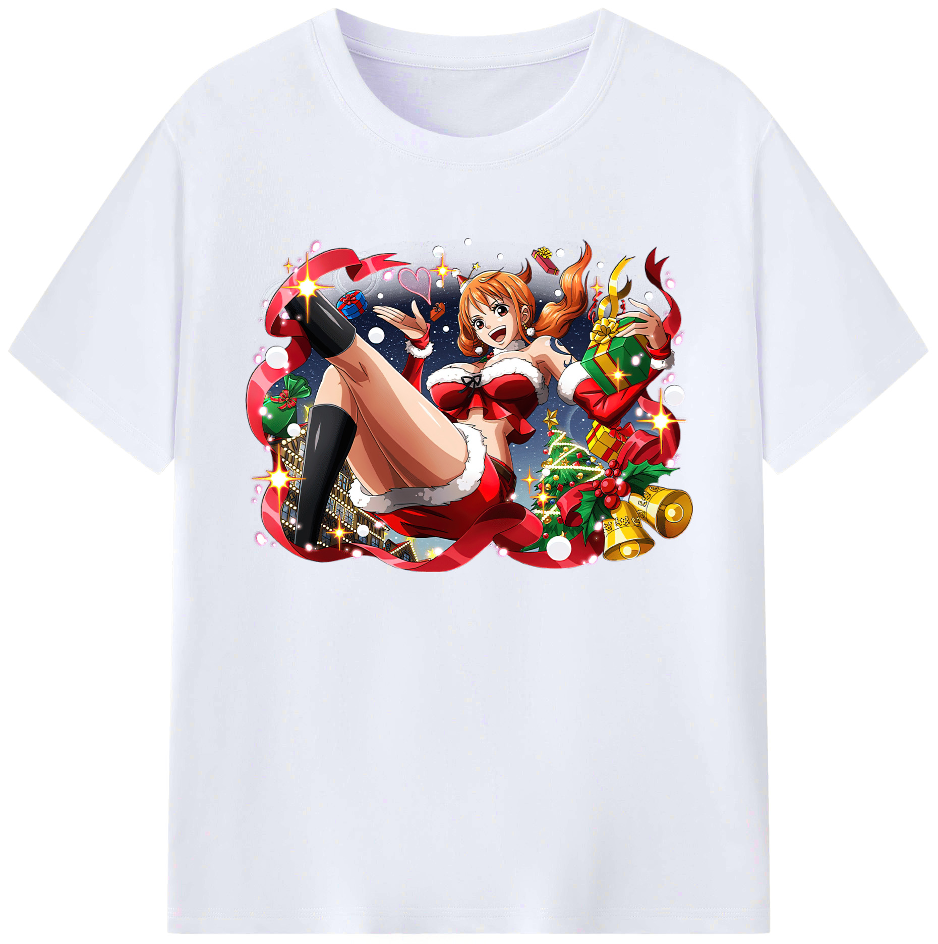 （画像用） ワンピース ナミ ONE PIECE Nami 綿100％ メンズ半袖Tシャツ｜肌触りやわらか＆通気性