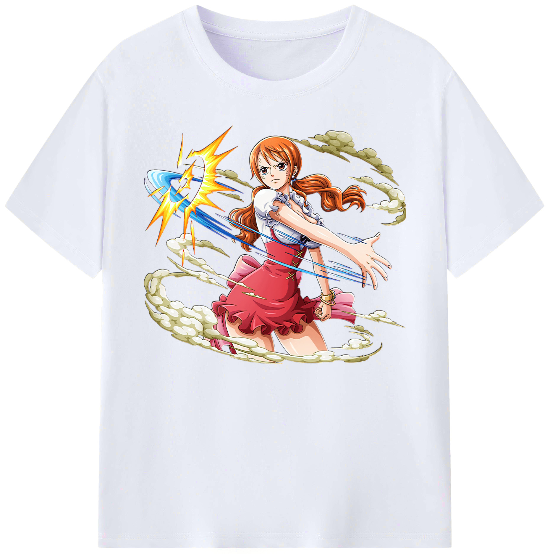 （画像用） ワンピース ナミ ONE PIECE Nami 綿100％ メンズ半袖Tシャツ｜肌触りやわらか＆通気性