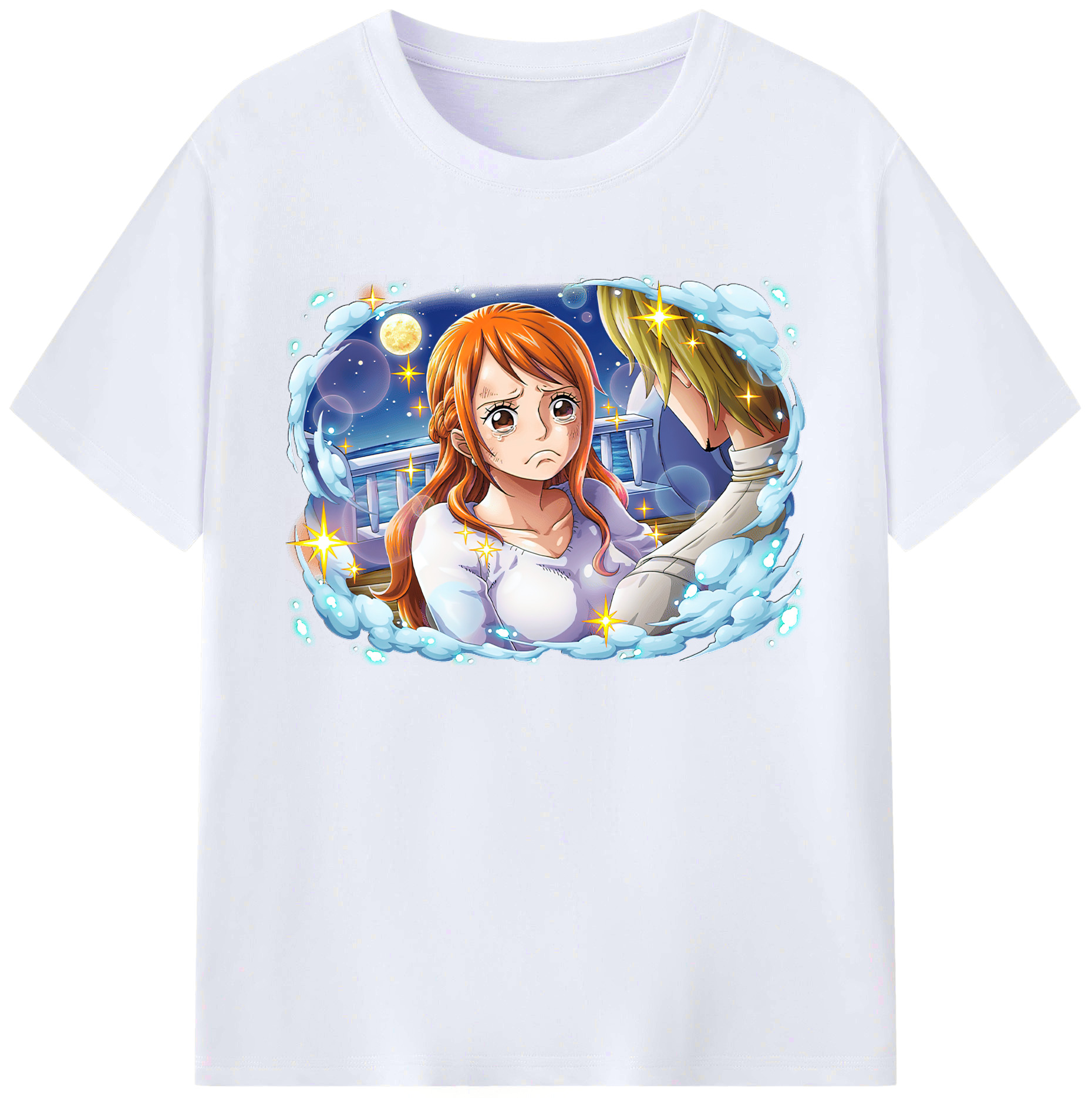 （画像用） ワンピース ナミ ONE PIECE Nami 綿100％ メンズ半袖Tシャツ｜肌触りやわらか＆通気性