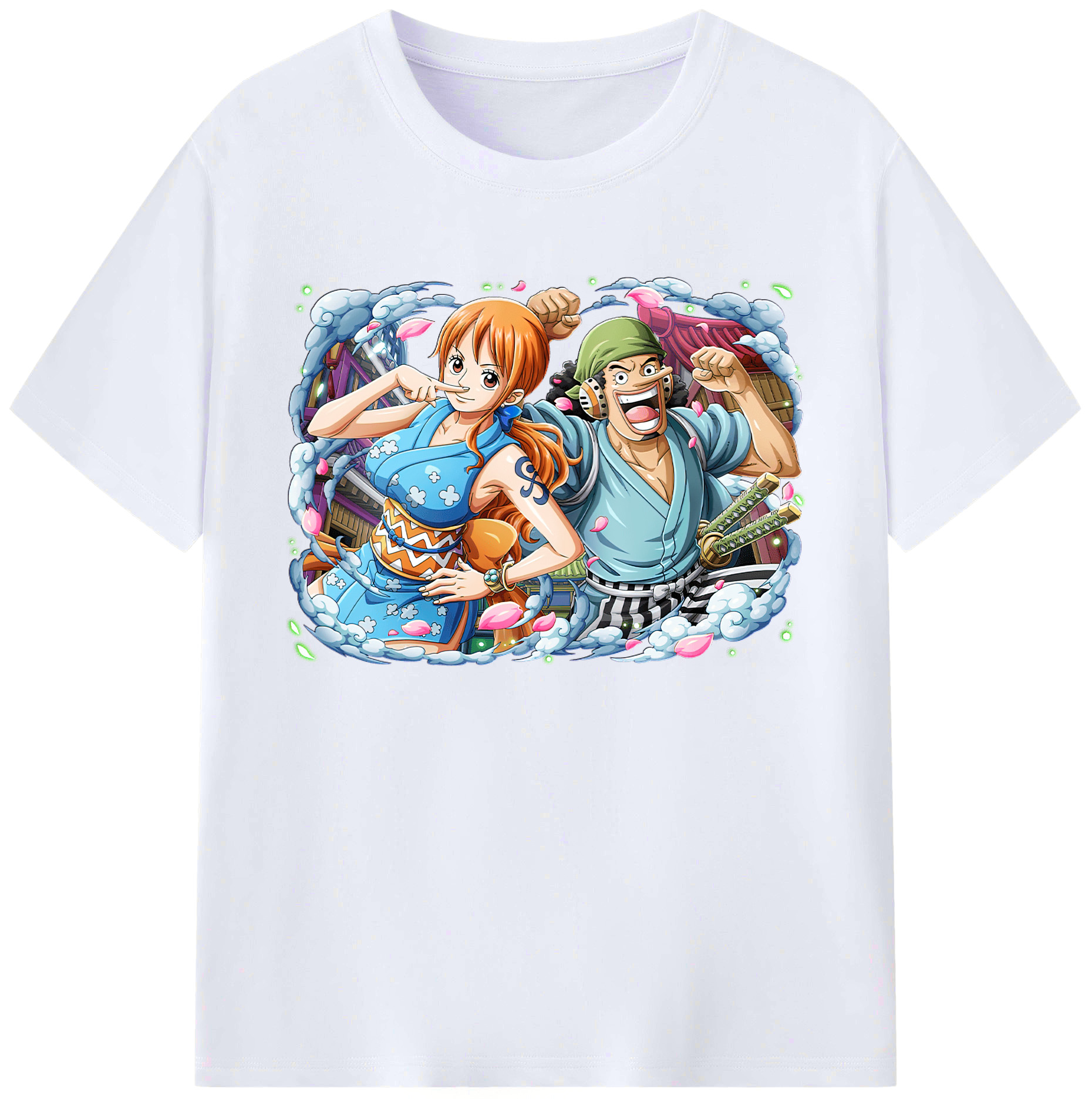 （画像用） ワンピース ナミ ONE PIECE Nami 綿100％ メンズ半袖Tシャツ｜肌触りやわらか＆通気性