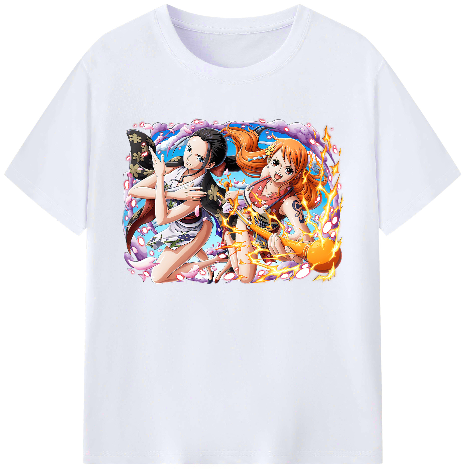 （画像用） ワンピース ナミ ONE PIECE Nami 綿100％ メンズ半袖Tシャツ｜肌触りやわらか＆通気性