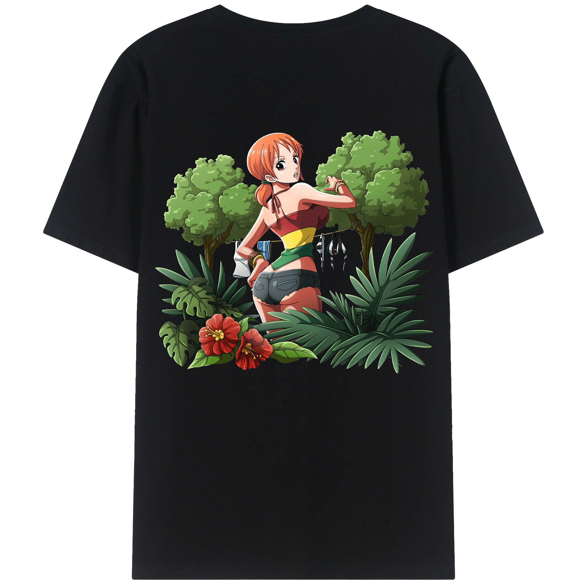 （画像用） ワンピース ナミ ONE PIECE Nami レディース半袖Tシャツ(バックプリント)