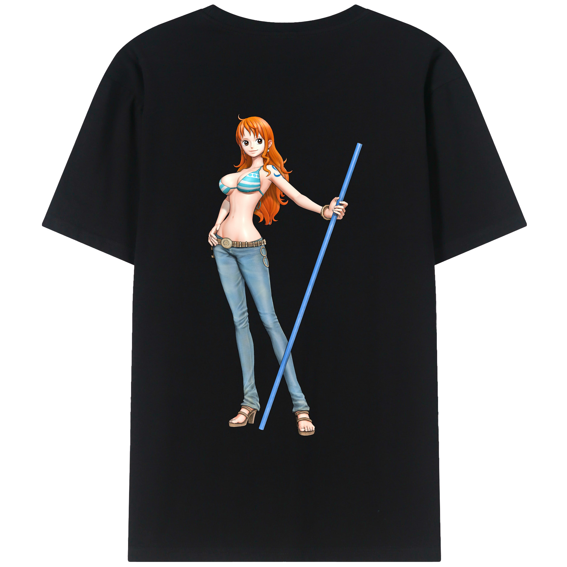 （画像用） ワンピース ナミ ONE PIECE Nami レディース半袖Tシャツ(バックプリント)