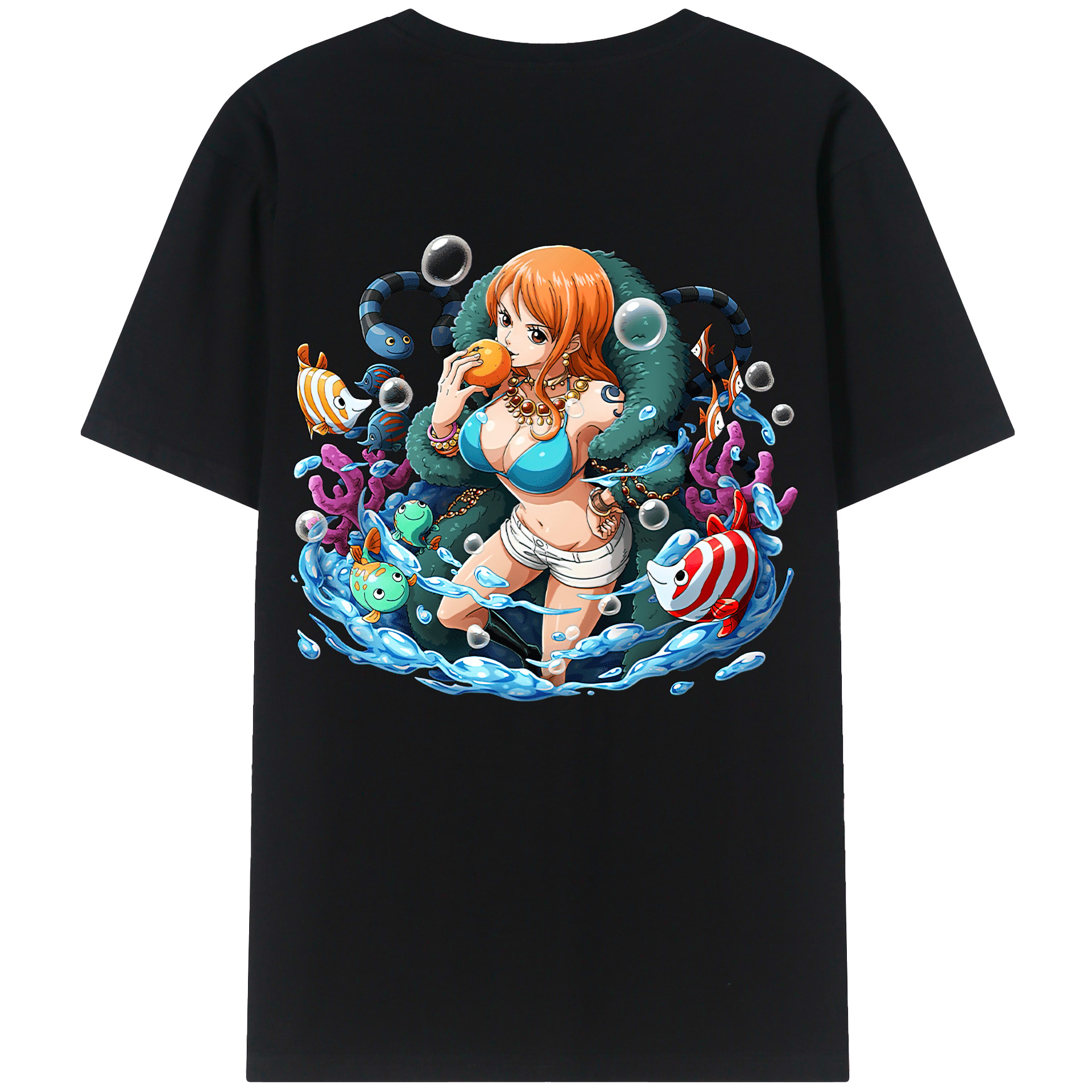 （画像用） ワンピース ナミ ONE PIECE Nami レディース半袖Tシャツ(バックプリント)