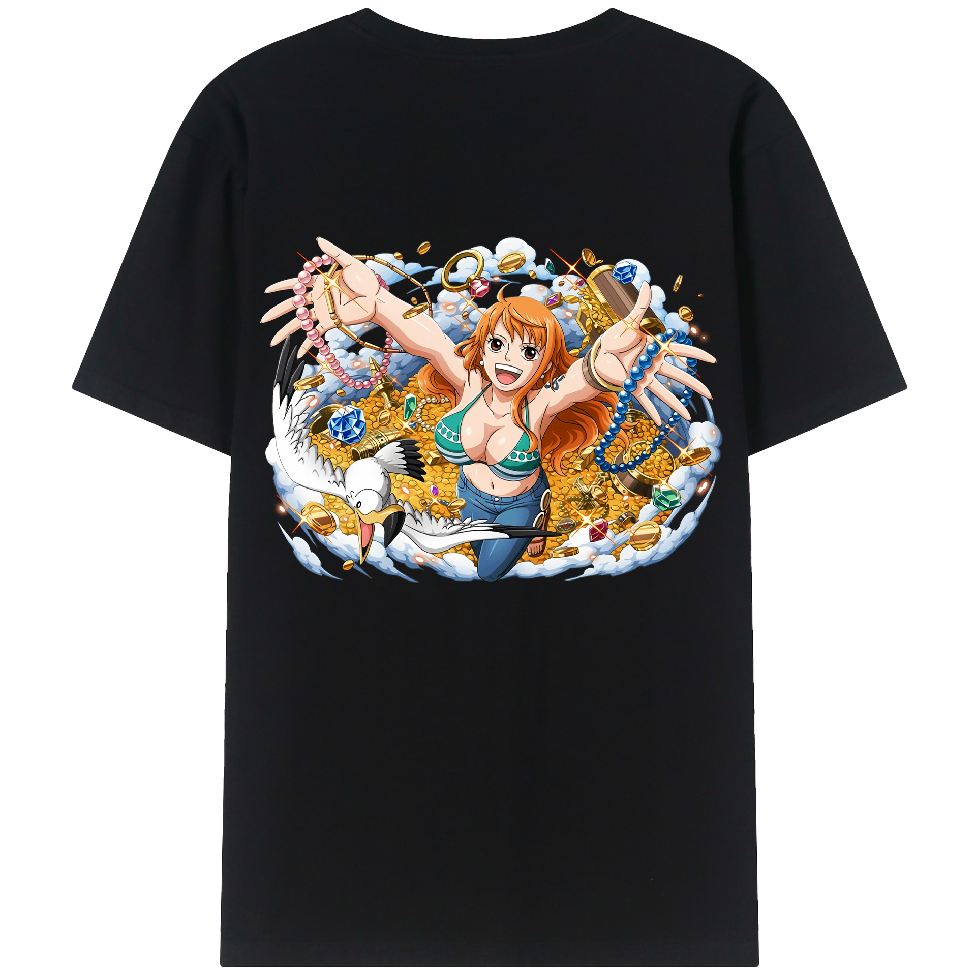ワンピース ナミ ONE PIECE Nami レディース半袖Tシャツ(バックプリント)