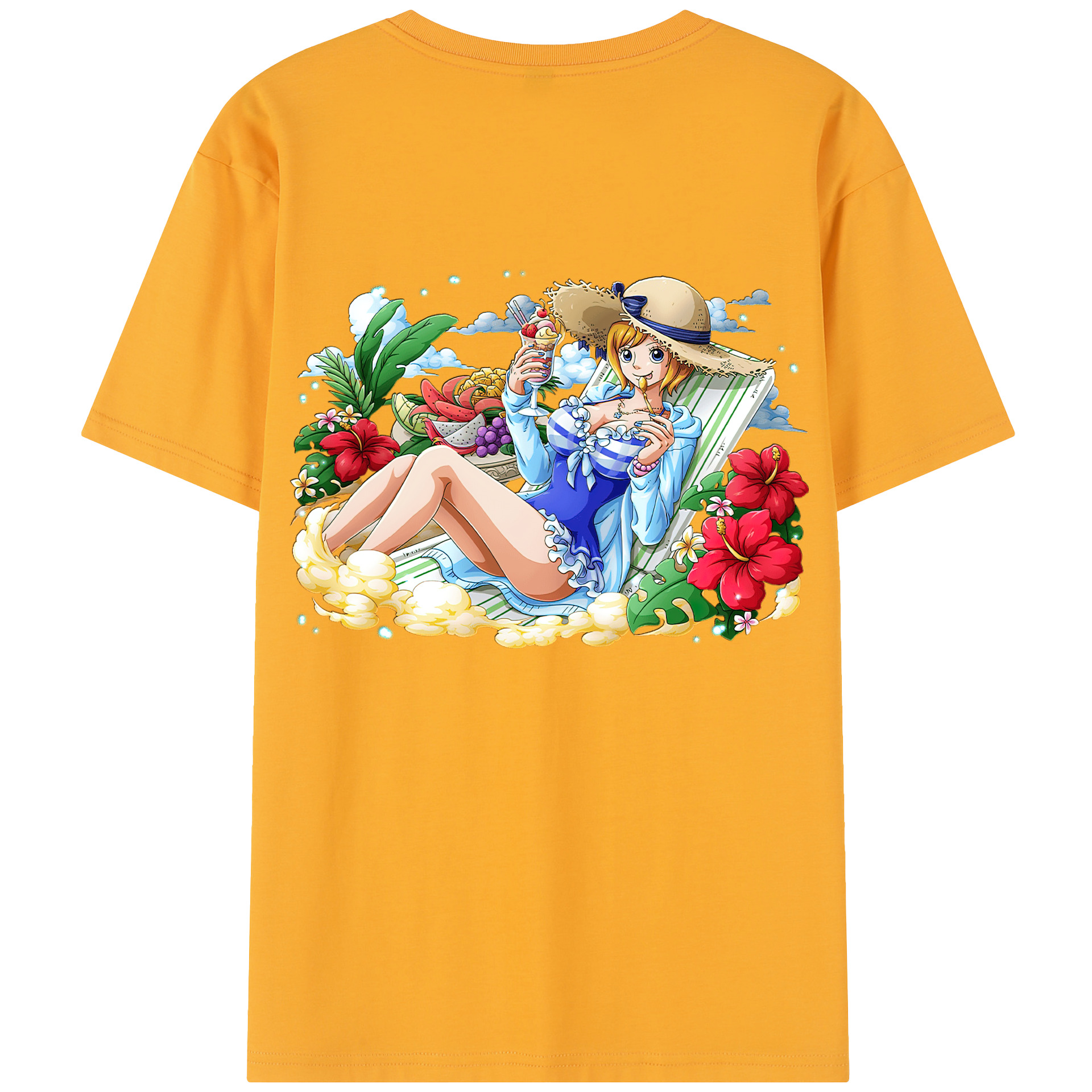 （画像用） ワンピース ナミ ONE PIECE Nami レディース半袖Tシャツ(バックプリント)