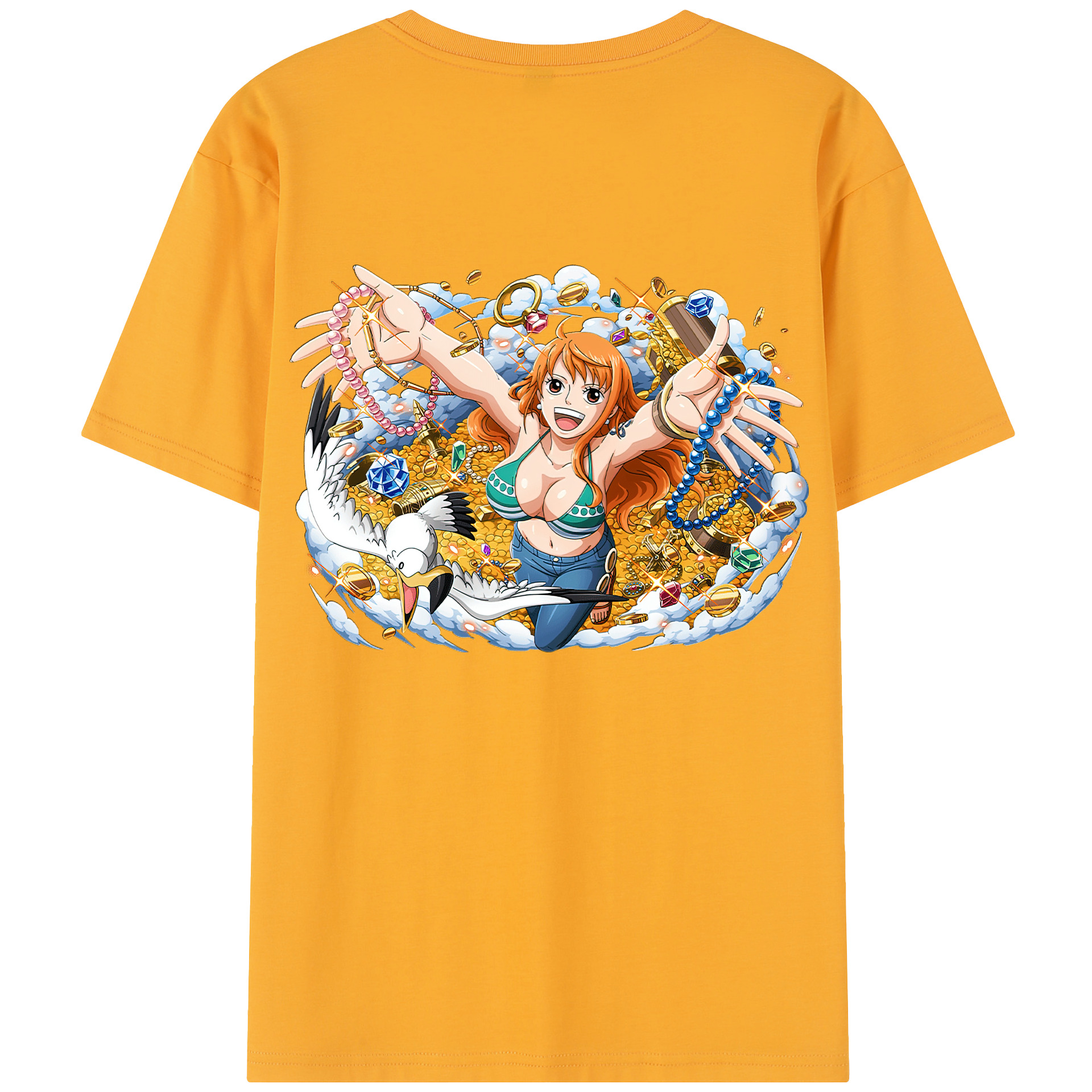 （画像用） ワンピース ナミ ONE PIECE Nami レディース半袖Tシャツ(バックプリント)