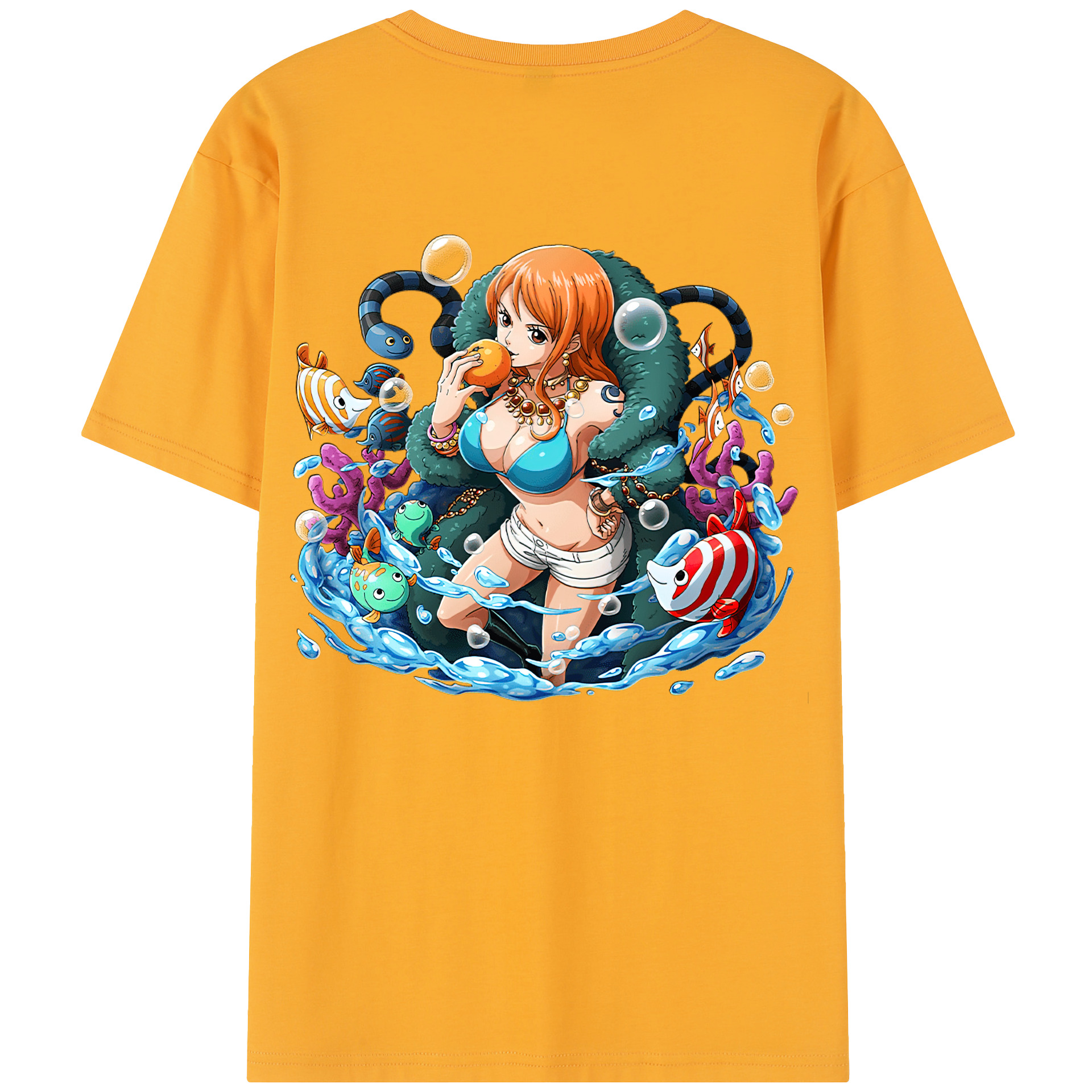 （画像用） ワンピース ナミ ONE PIECE Nami レディース半袖Tシャツ(バックプリント)