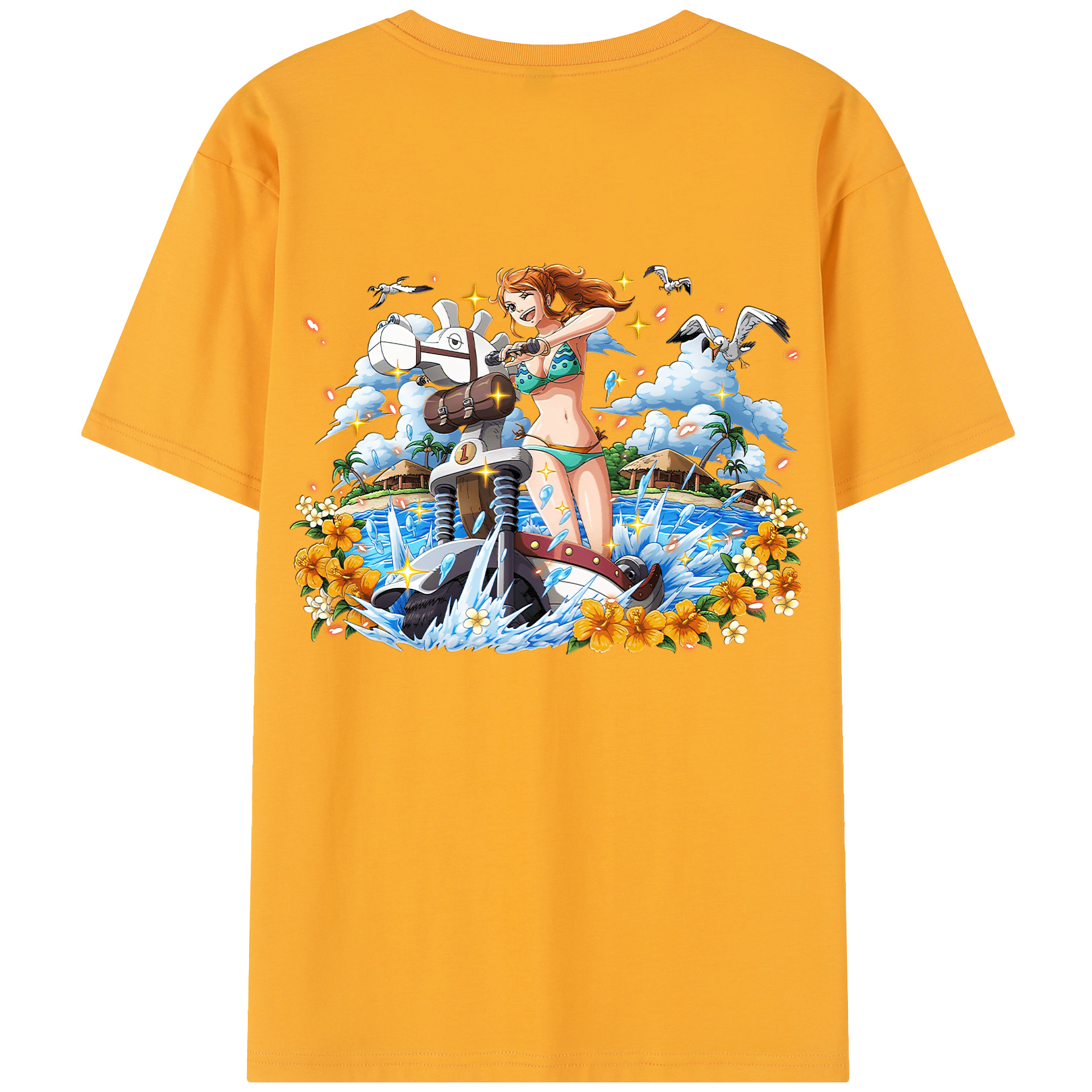 （画像用） ワンピース ナミ ONE PIECE Nami レディース半袖Tシャツ(バックプリント)