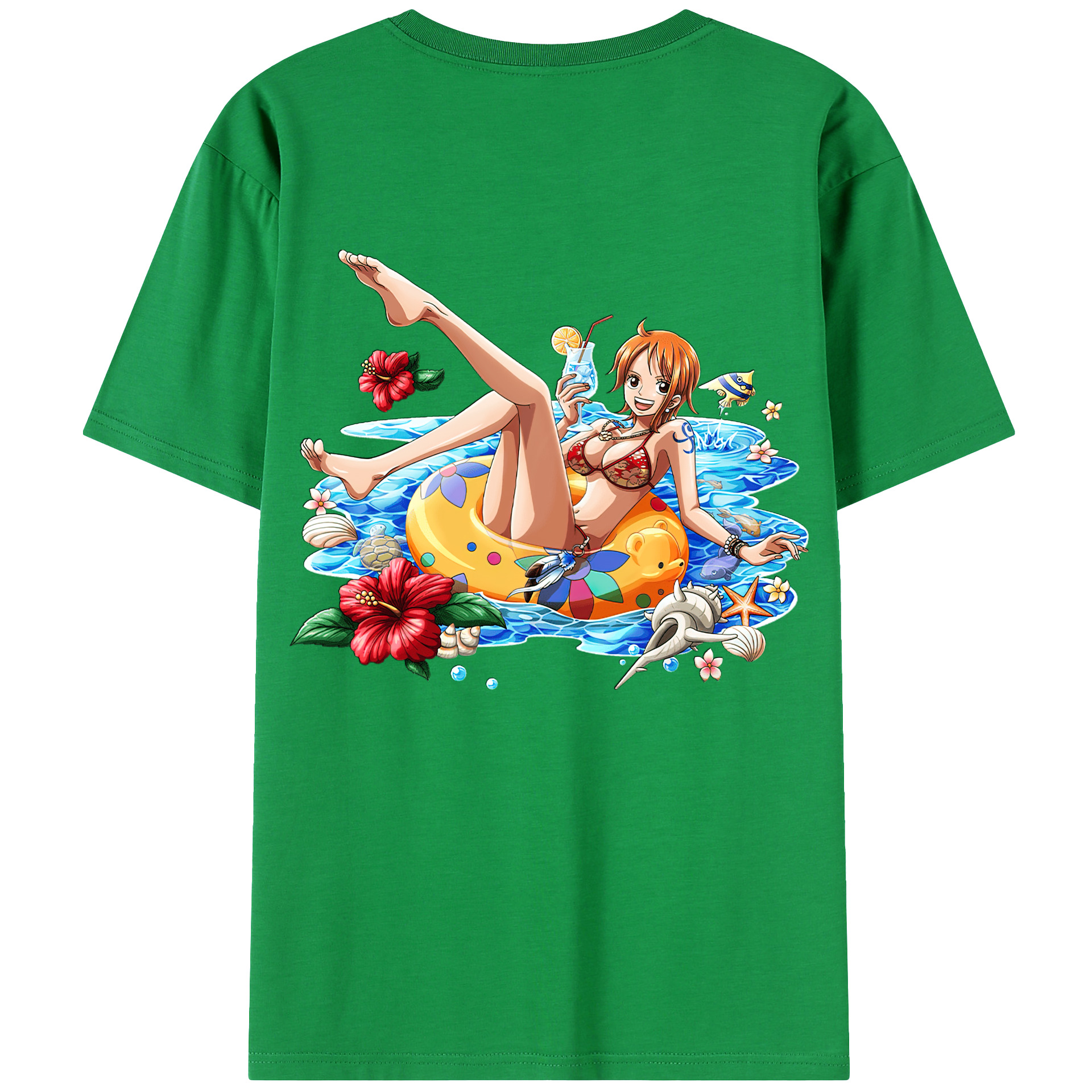 （画像用） ワンピース ナミ ONE PIECE Nami レディース半袖Tシャツ(バックプリント)