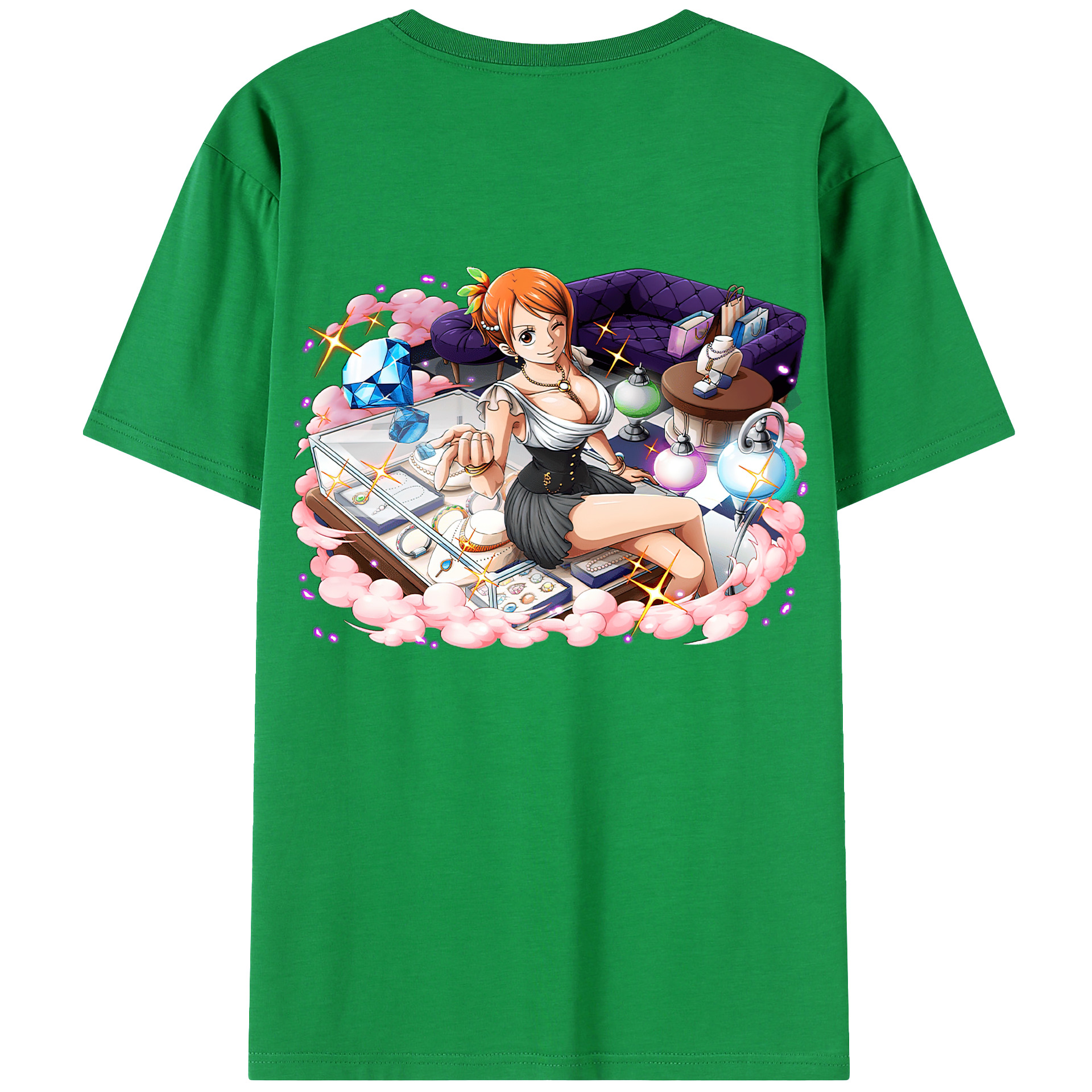 （画像用） ワンピース ナミ ONE PIECE Nami レディース半袖Tシャツ(バックプリント)