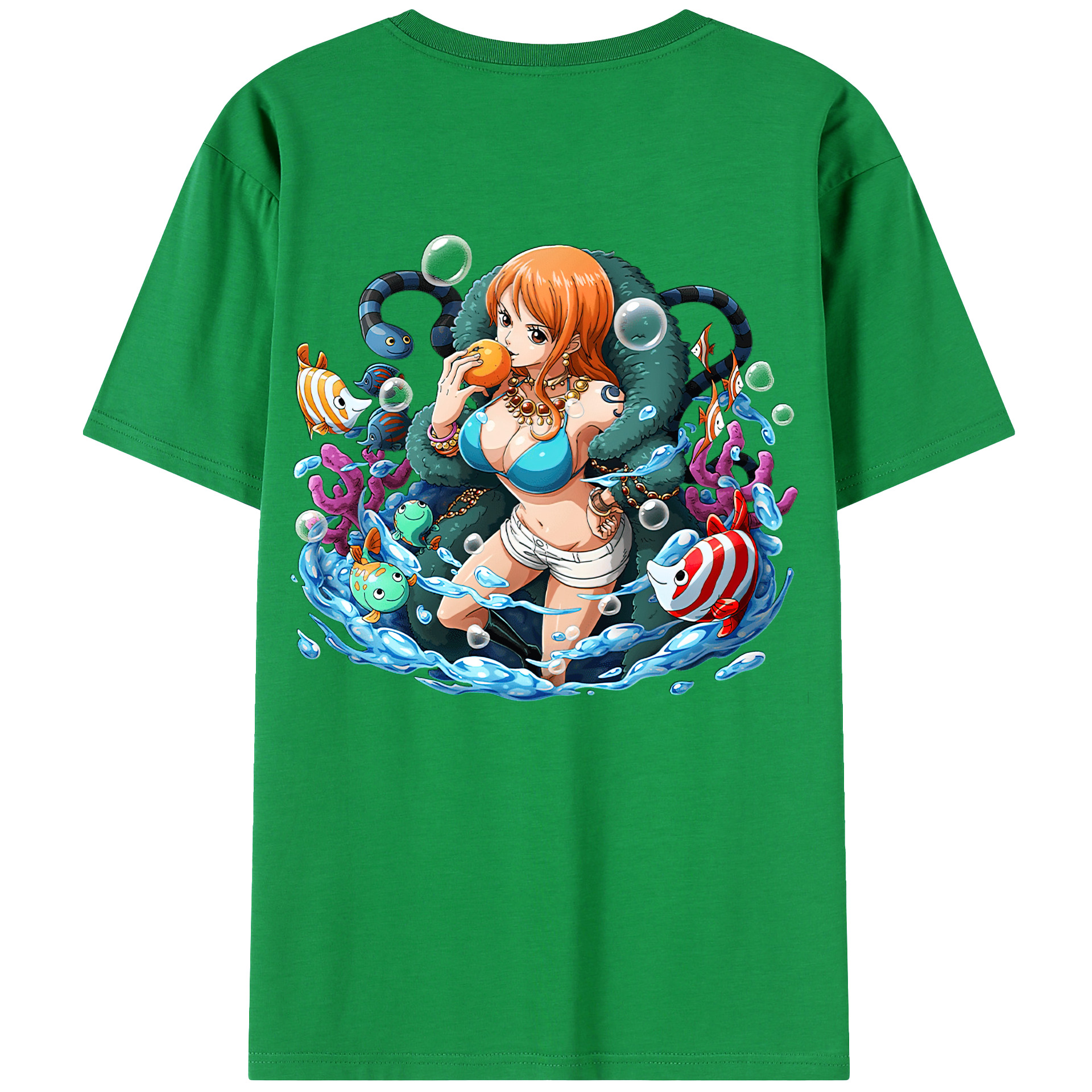 （画像用） ワンピース ナミ ONE PIECE Nami レディース半袖Tシャツ(バックプリント)