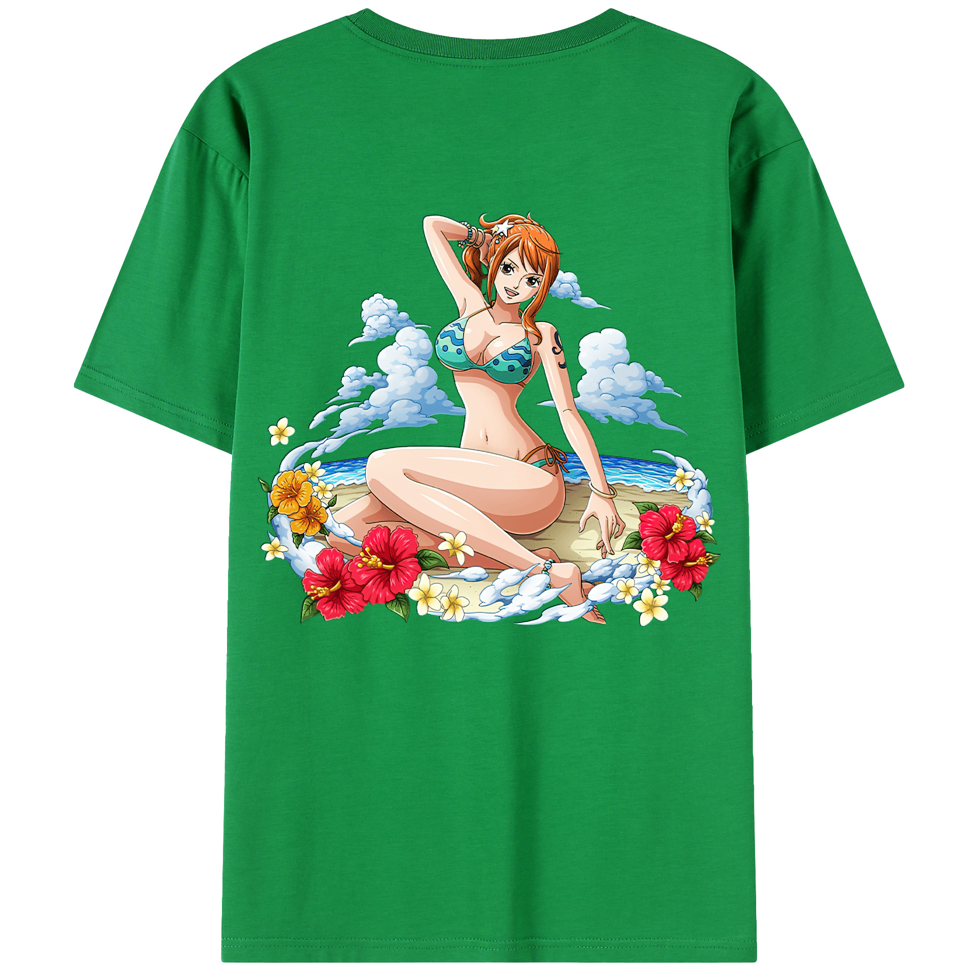 （画像用） ワンピース ナミ ONE PIECE Nami レディース半袖Tシャツ(バックプリント)