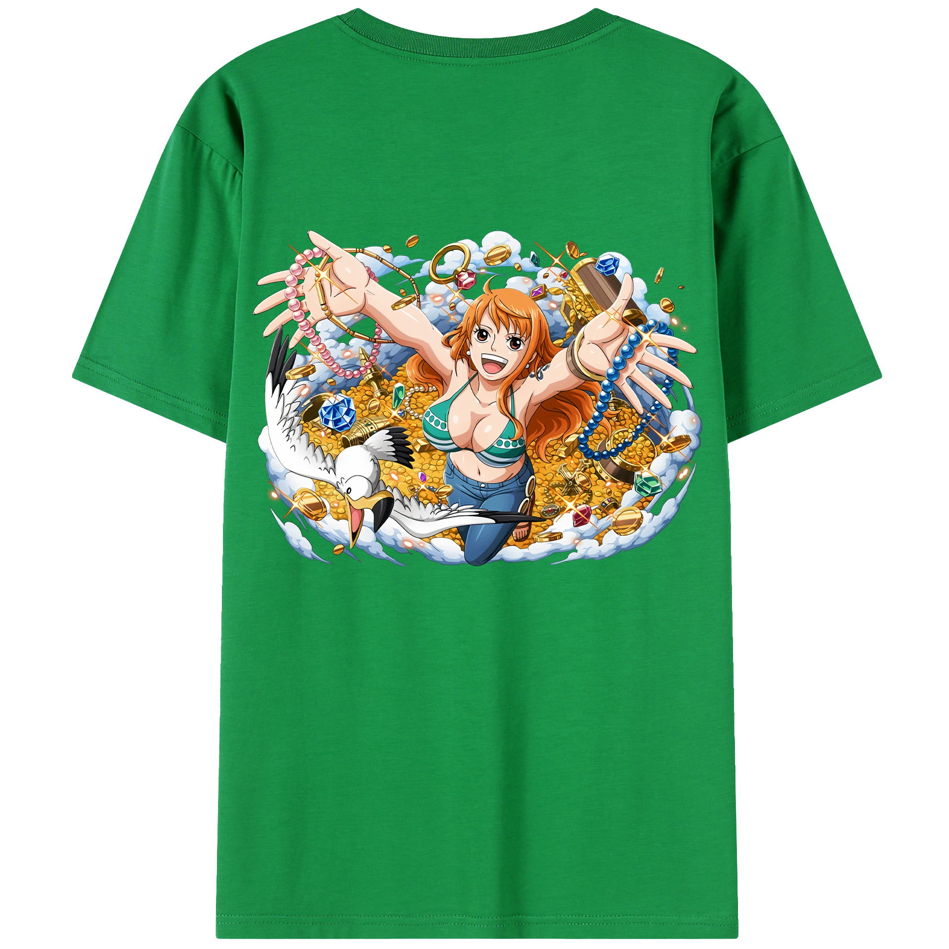 ワンピース ナミ ONE PIECE Nami レディース半袖Tシャツ(バックプリント)