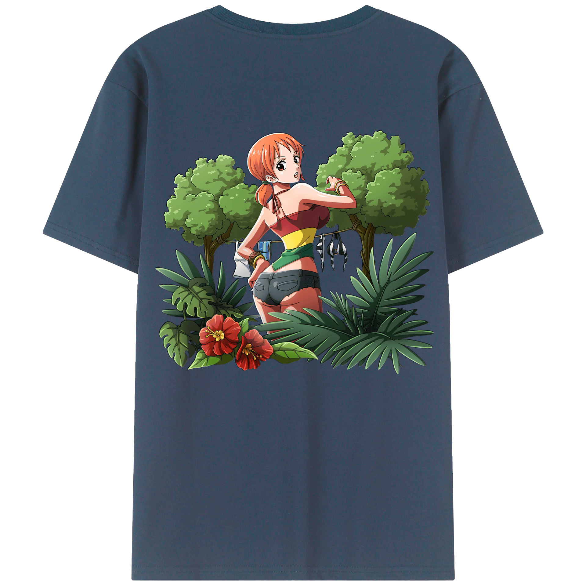 （画像用） ワンピース ナミ ONE PIECE Nami レディース半袖Tシャツ(バックプリント)