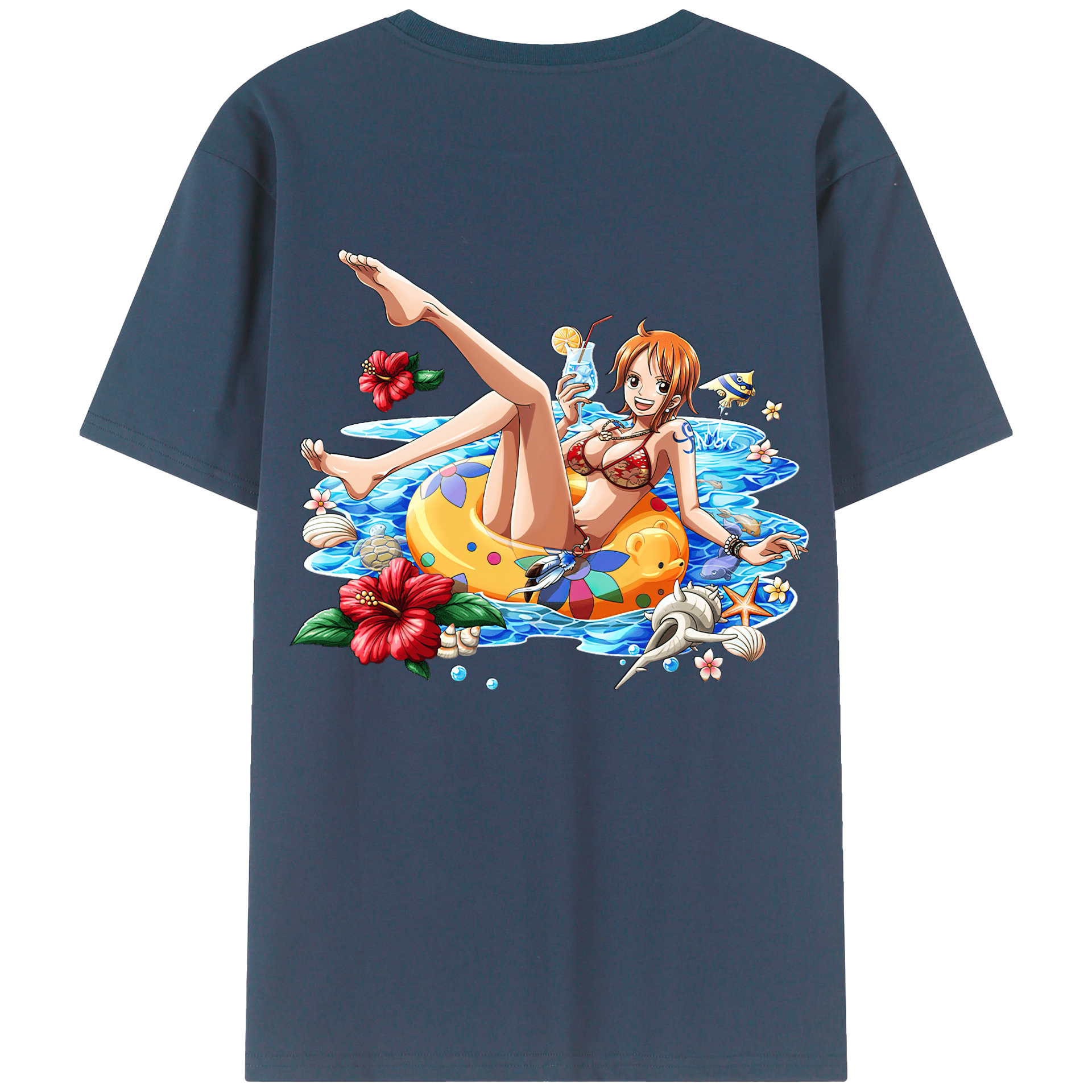 （画像用） ワンピース ナミ ONE PIECE Nami レディース半袖Tシャツ(バックプリント)