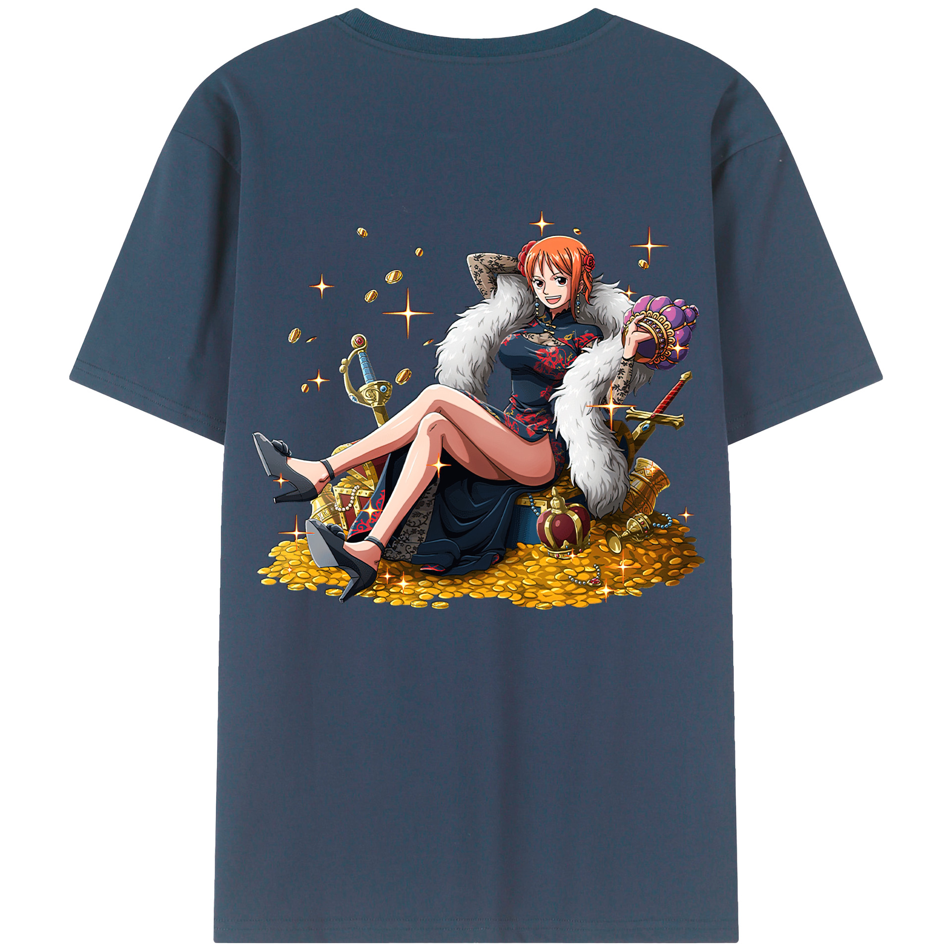 （画像用） ワンピース ナミ ONE PIECE Nami レディース半袖Tシャツ(バックプリント)