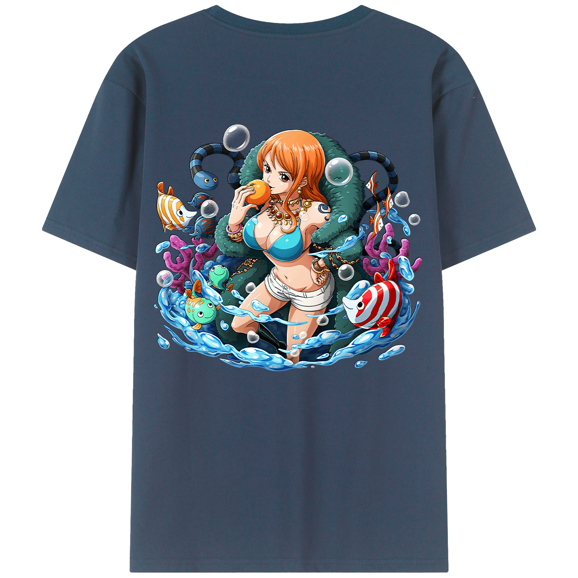 （画像用） ワンピース ナミ ONE PIECE Nami レディース半袖Tシャツ(バックプリント)