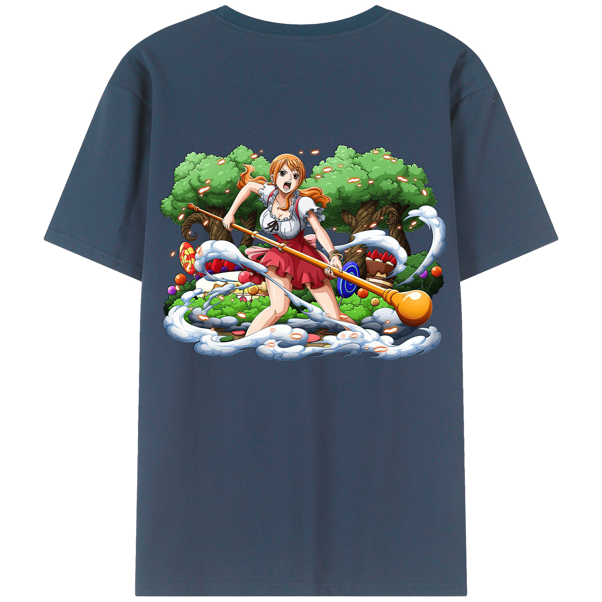 （画像用） ワンピース ナミ ONE PIECE Nami レディース半袖Tシャツ(バックプリント)