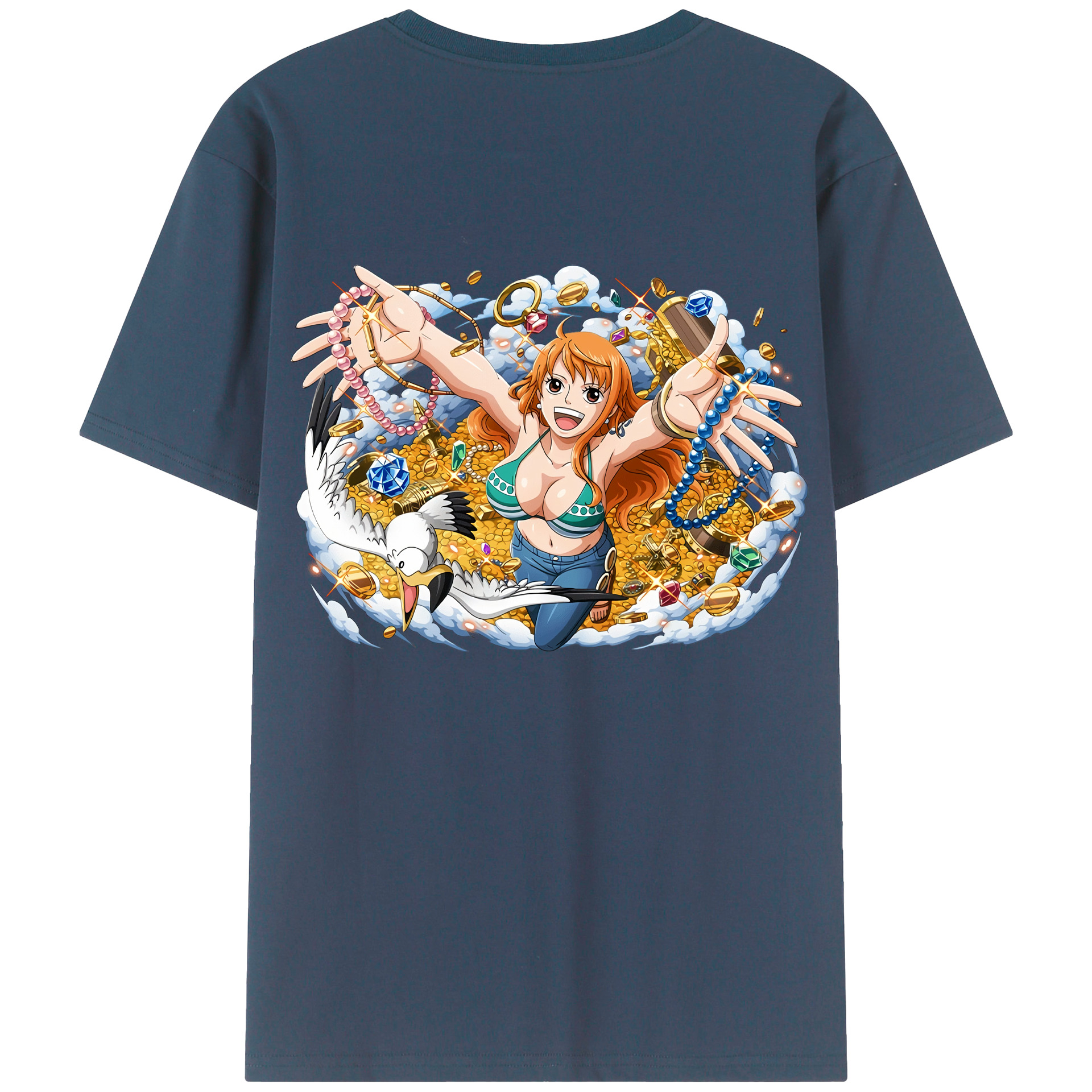 ワンピース ナミ ONE PIECE Nami レディース半袖Tシャツ(バックプリント)